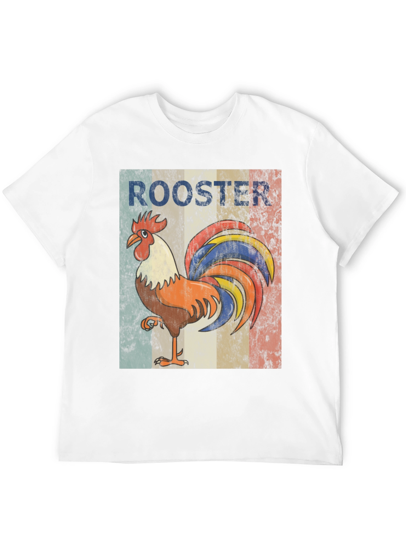Black Vintage Rooster Graphic Tee - Stylish Casual Wear view 12