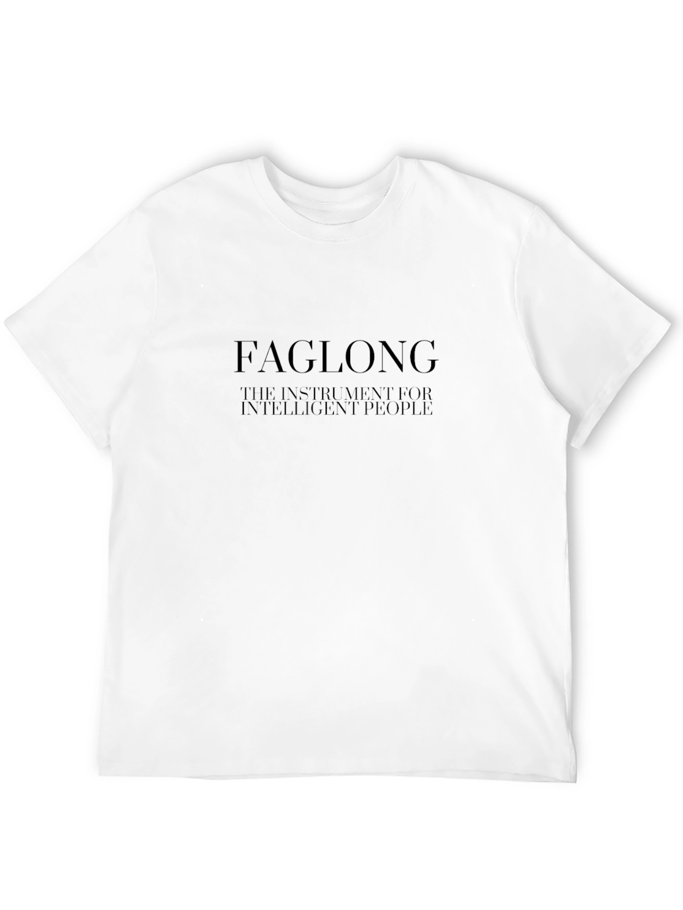 Black FAGLONG 'Instrument for Intelligent People' Black T-Shirt view 12