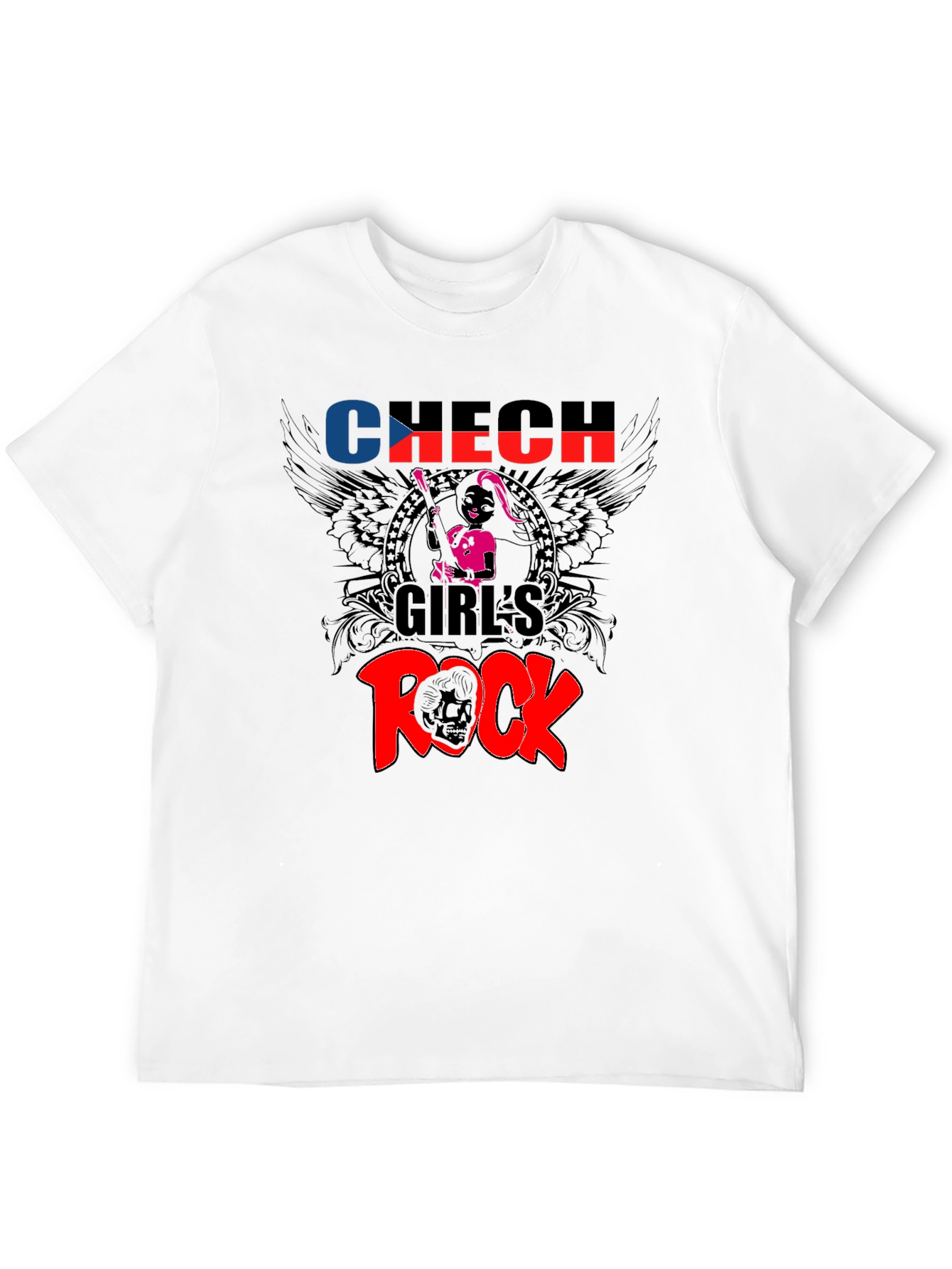 Black Czech Girl's Rock Graphic Tee - Black view 12
