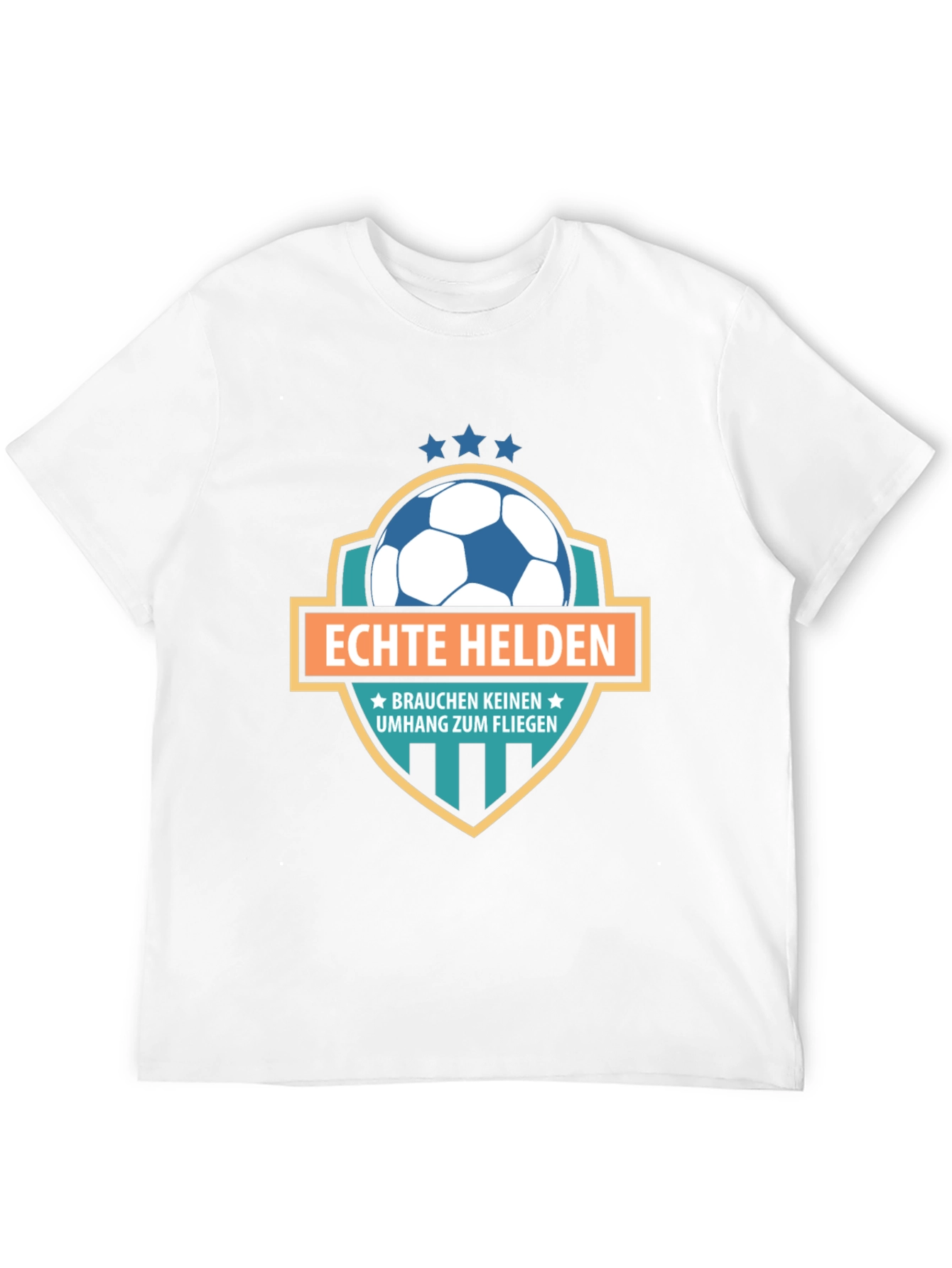 Black Echte Helden Soccer T-Shirt view 12
