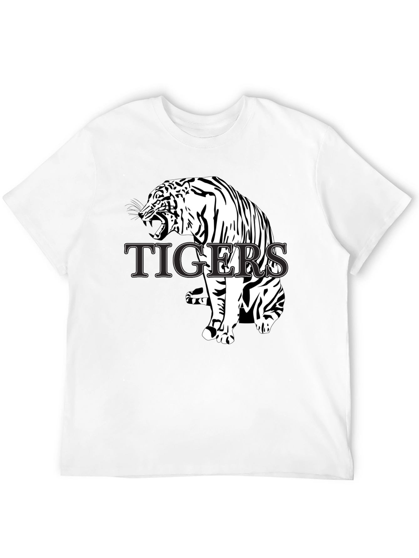 Black Tiger Graphic T-Shirt - Bold Animal Print Tee view 12
