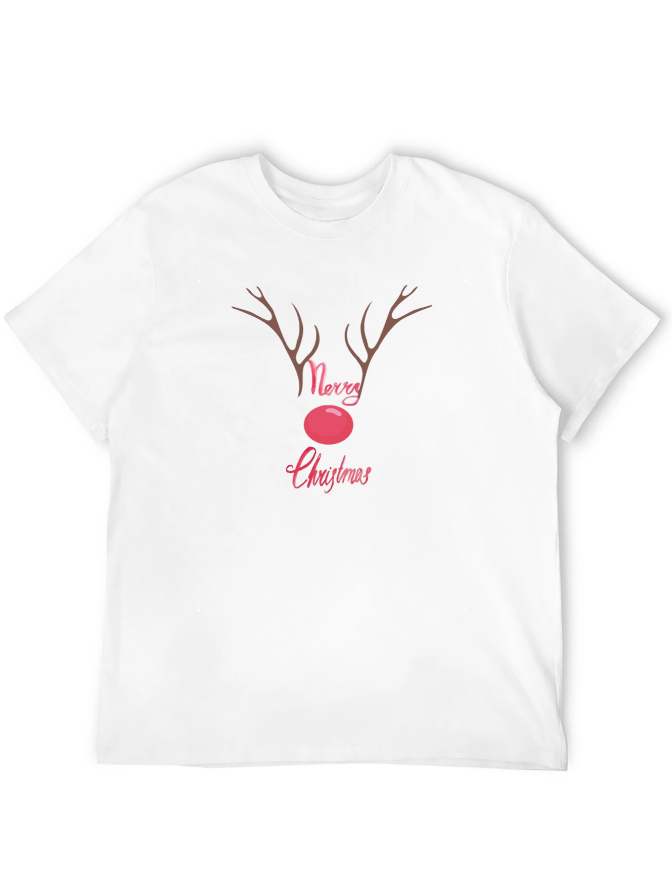 Black Merry Christmas Reindeer T-Shirt view 12