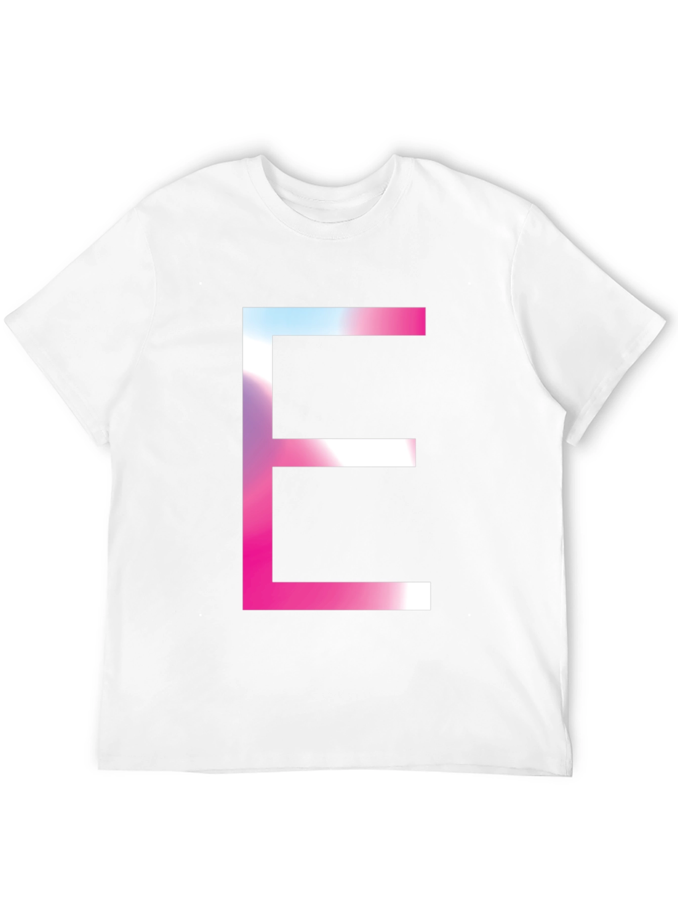 Black Bold 'E' Graphic Tee - Trendy Statement T-Shirt view 12