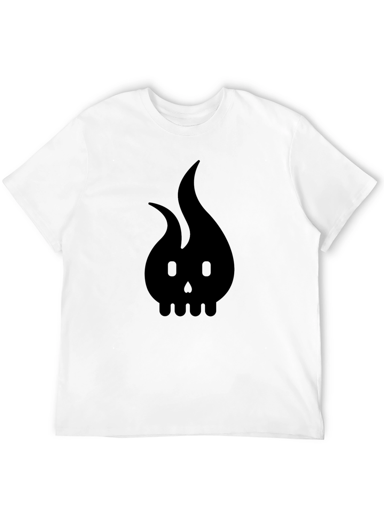 Black Black Skull Flame Graphic Tee - Men's Style view 12