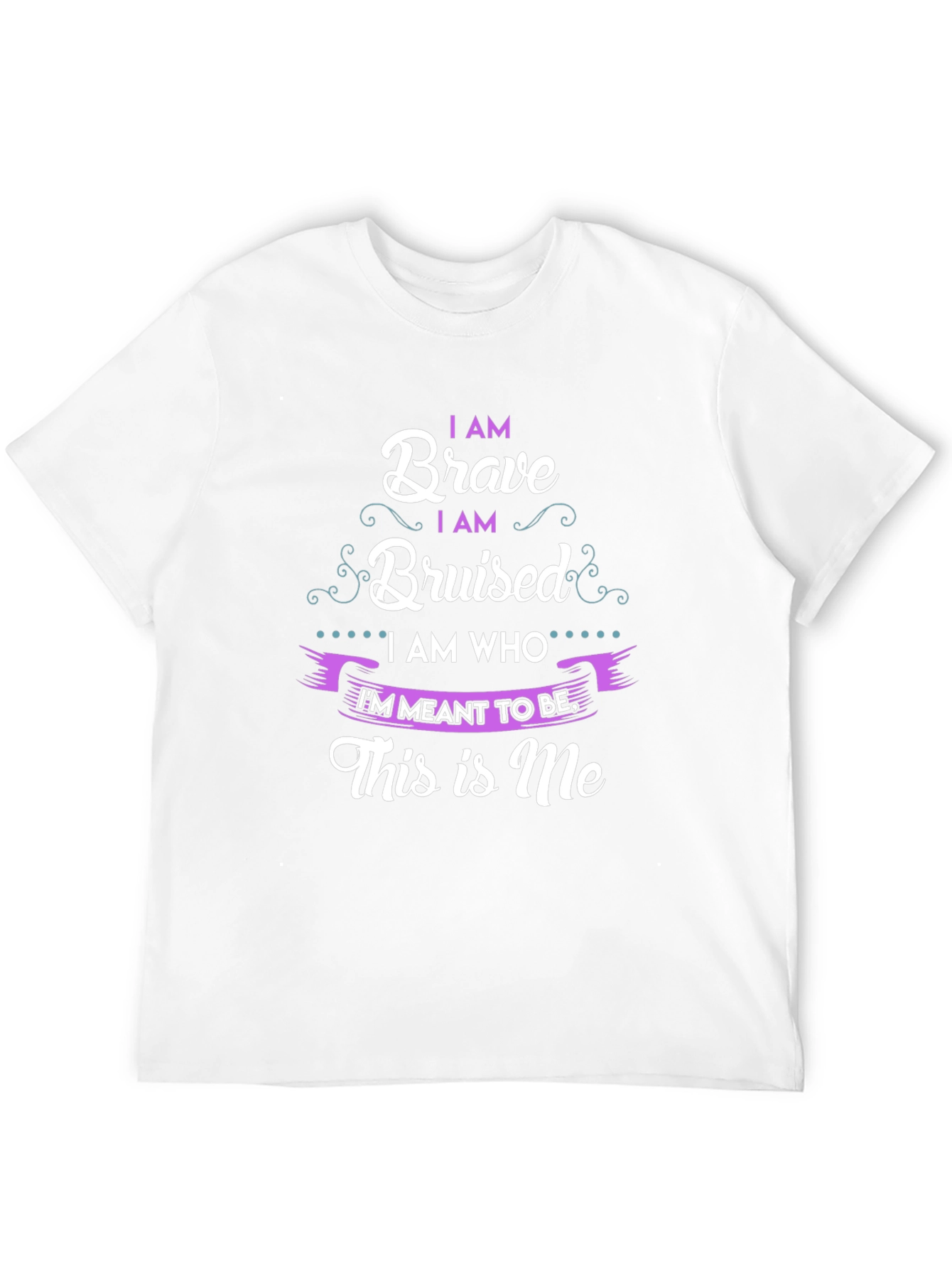 Black I am Brave Bruised T-Shirt view 12