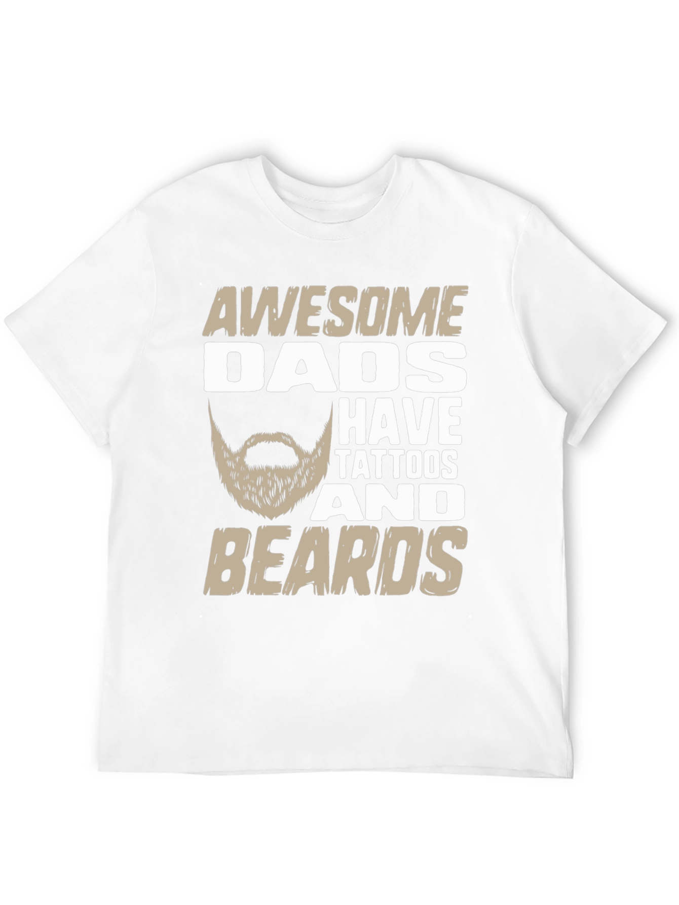 Black Awesome Dads Have Tattoos And Beards T-Shirt view 12