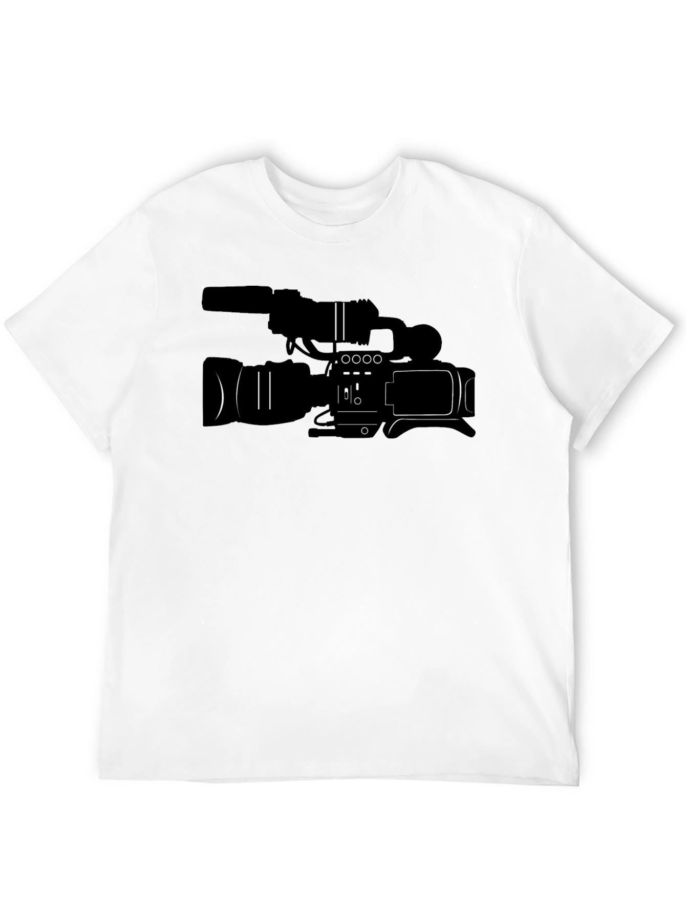 Black Filmmaker's T-Shirt: Camera Graphic Tee view 12