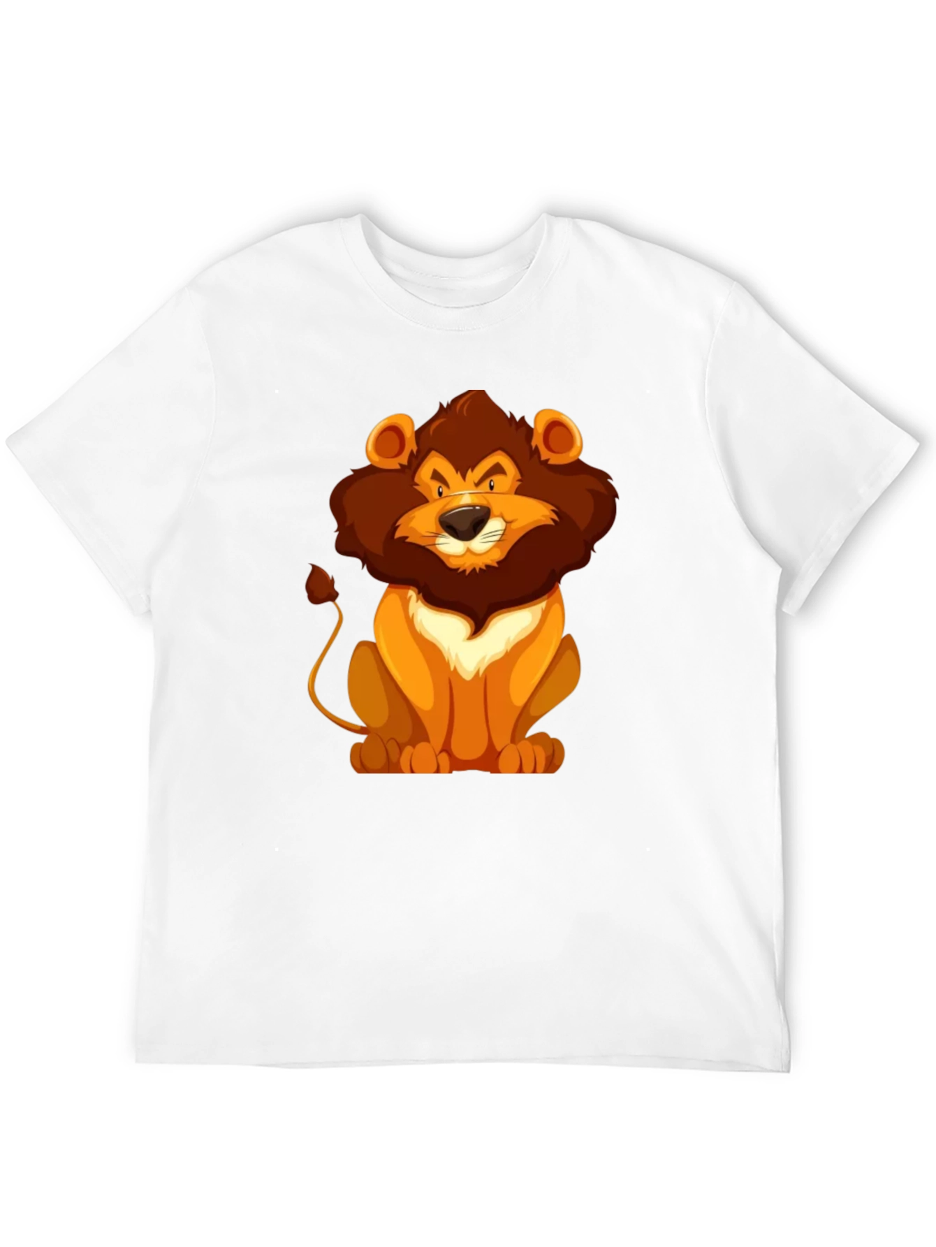 Black Lion Cartoon Graphic Black T-Shirt view 12