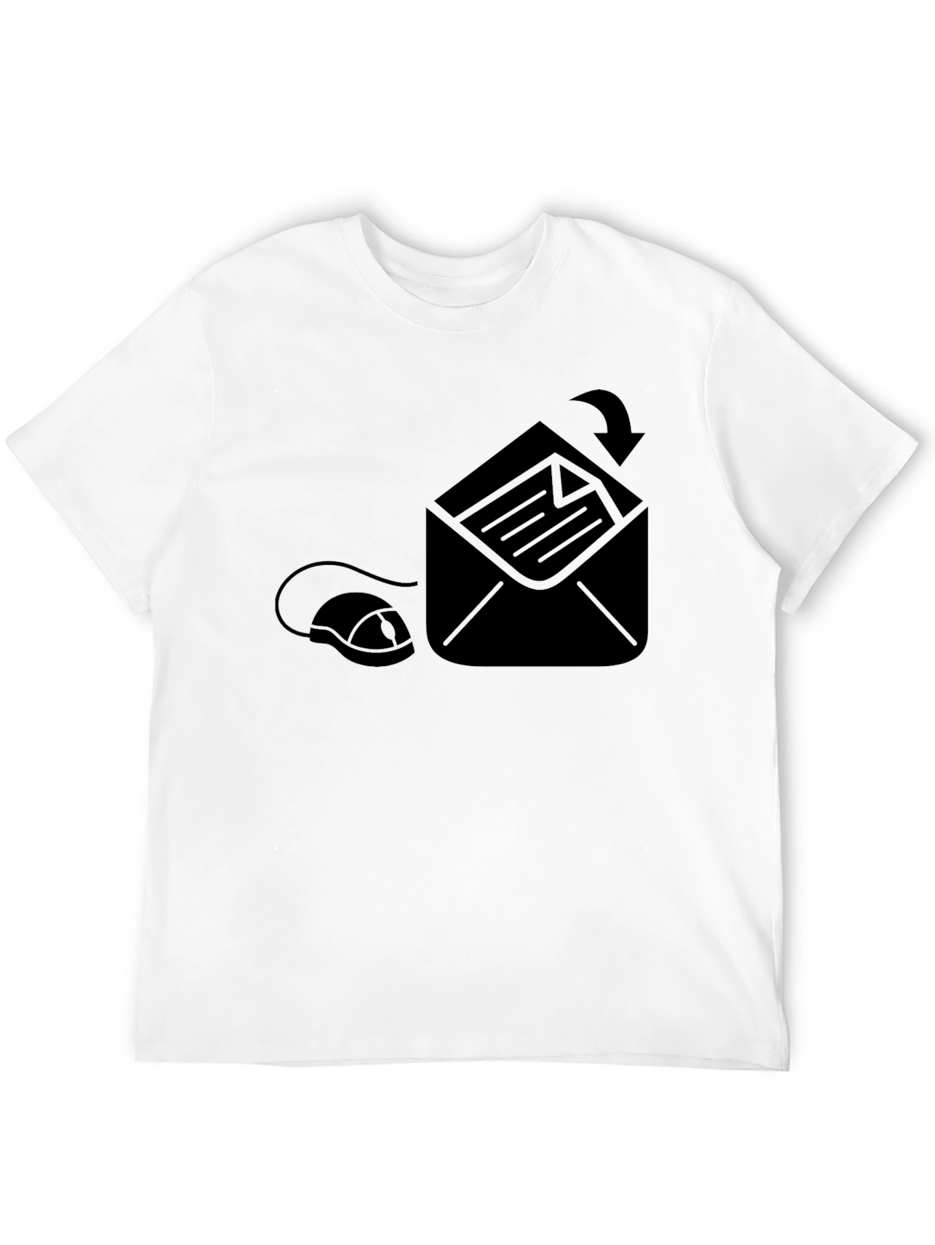 Black Tech Email T-Shirt - Funny Graphic Tee for Geeks view 12