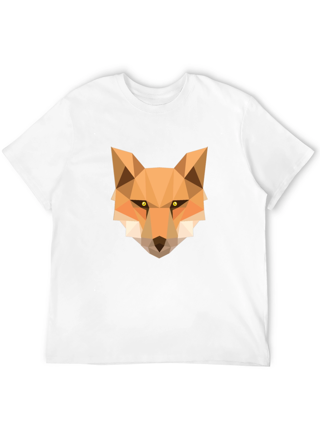 Black Geometric Fox Graphic Tee - Stylish Black T-Shirt view 12