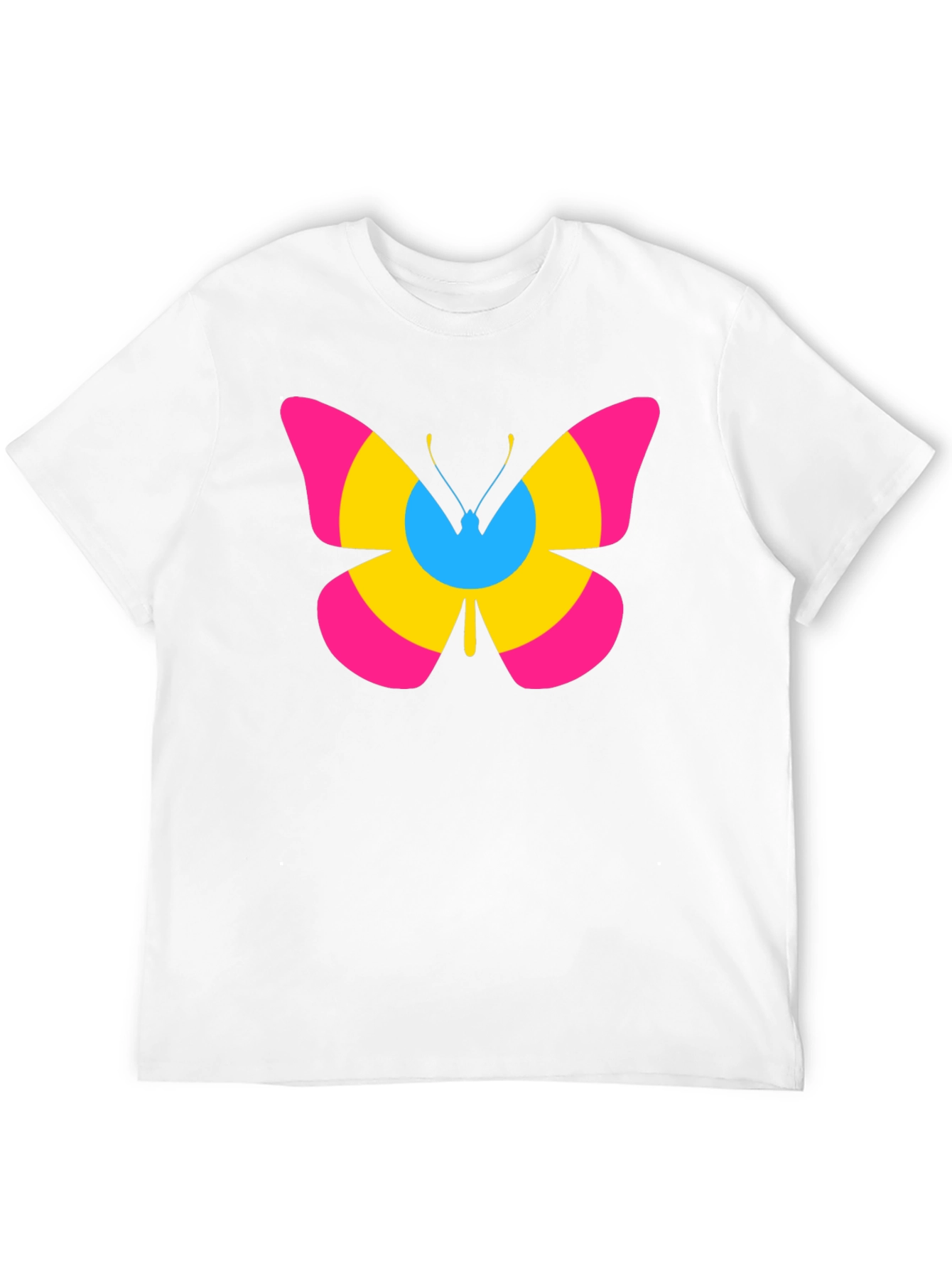 Black Pansexual Pride Butterfly Graphic T-Shirt view 12