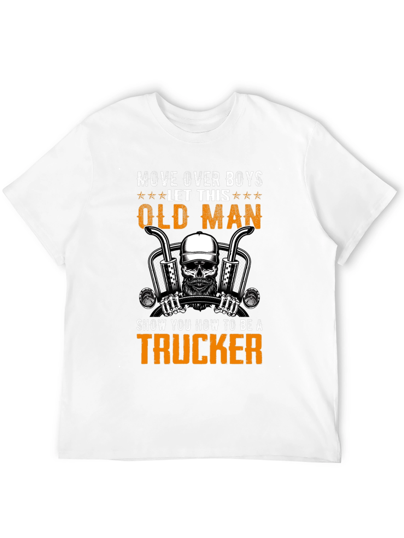 Black Trucker Old Man T-Shirt view 12