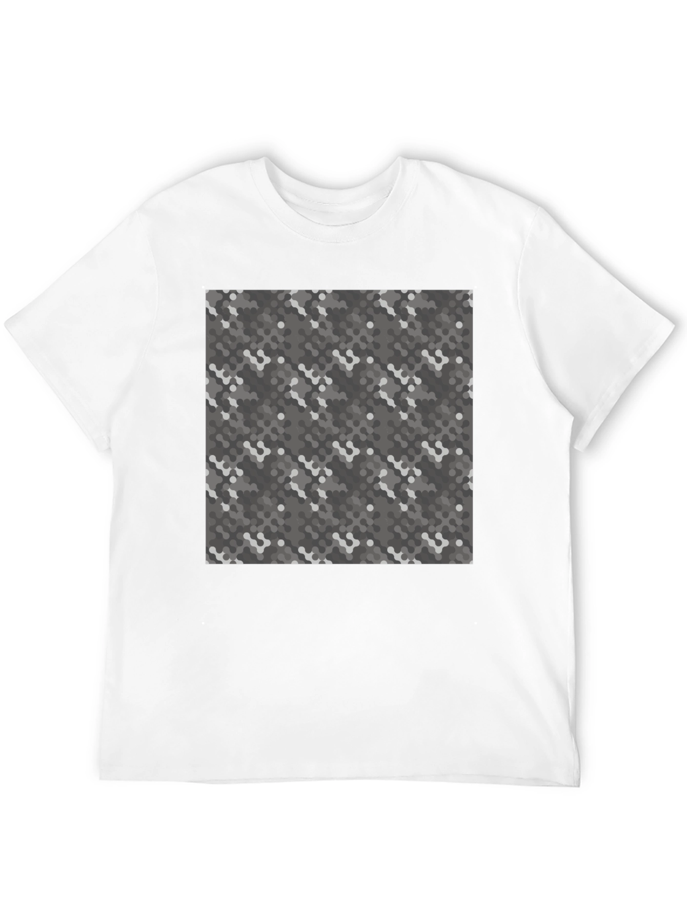 Black Urban Camo Print Black Tee - Modern Style view 12