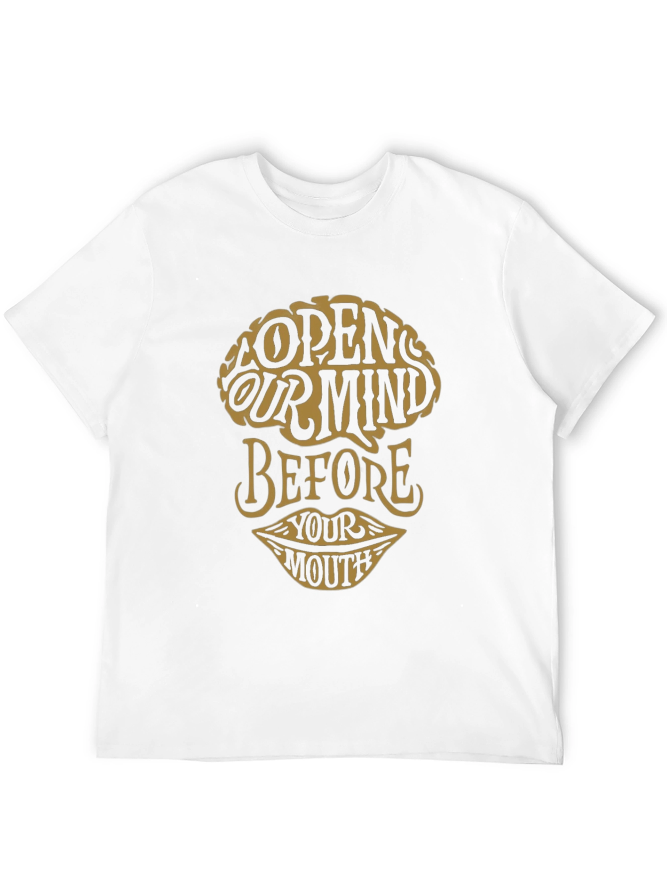 Black Open Your Mind Graphic Tee - Unisex Cotton T-Shirt view 12