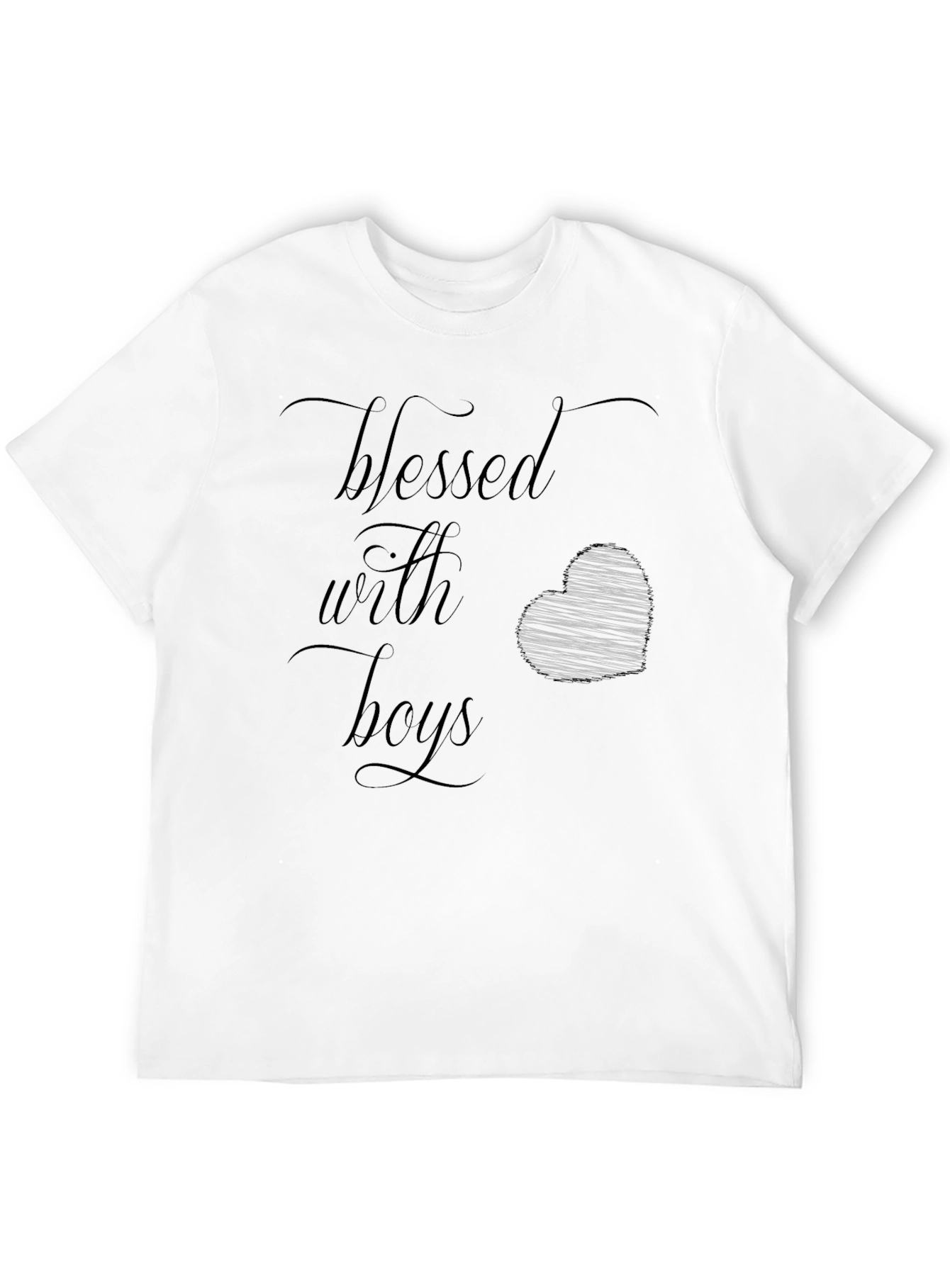 Black Blessed With Boys Black Graphic Tee Shirt view 12