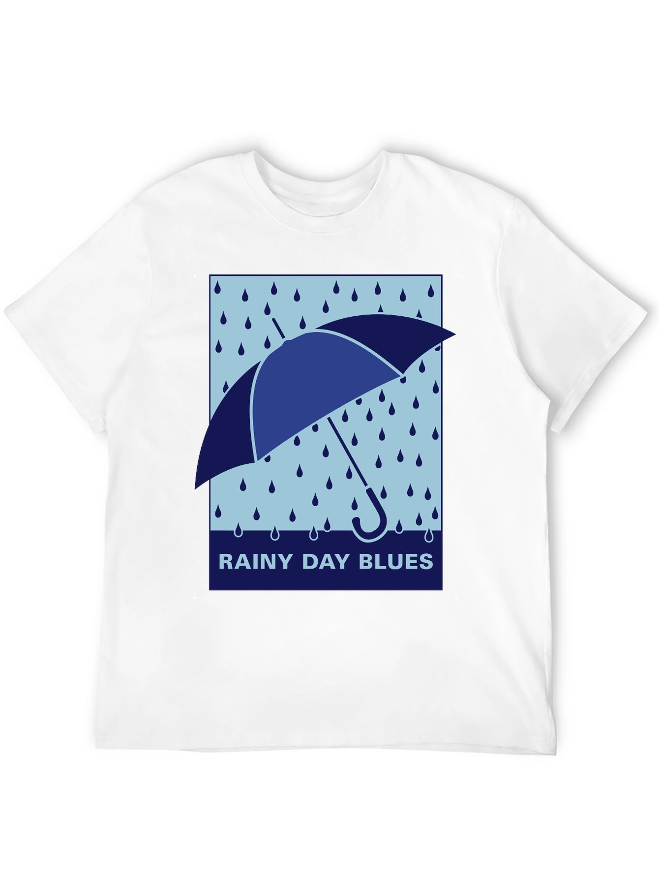 Black Rainy Day Blues Graphic Tee - Stylish & Comfortable view 12