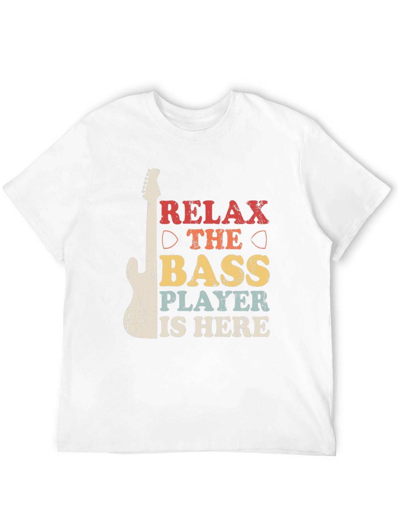 Black Relax Bass Player is Here Black Graphic Tee view 12