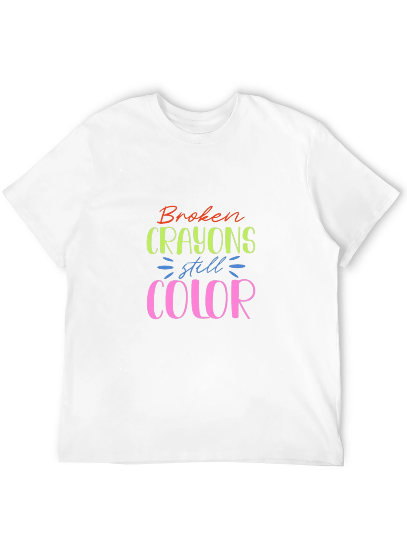 Black Broken Crayons Still Color Graphic T-Shirt view 12