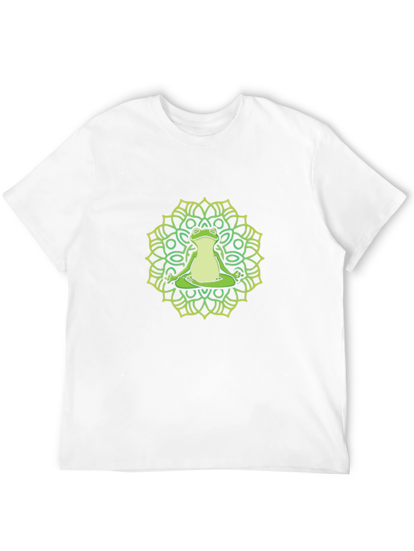 Black Meditating Frog Mandala T-Shirt - Black view 12