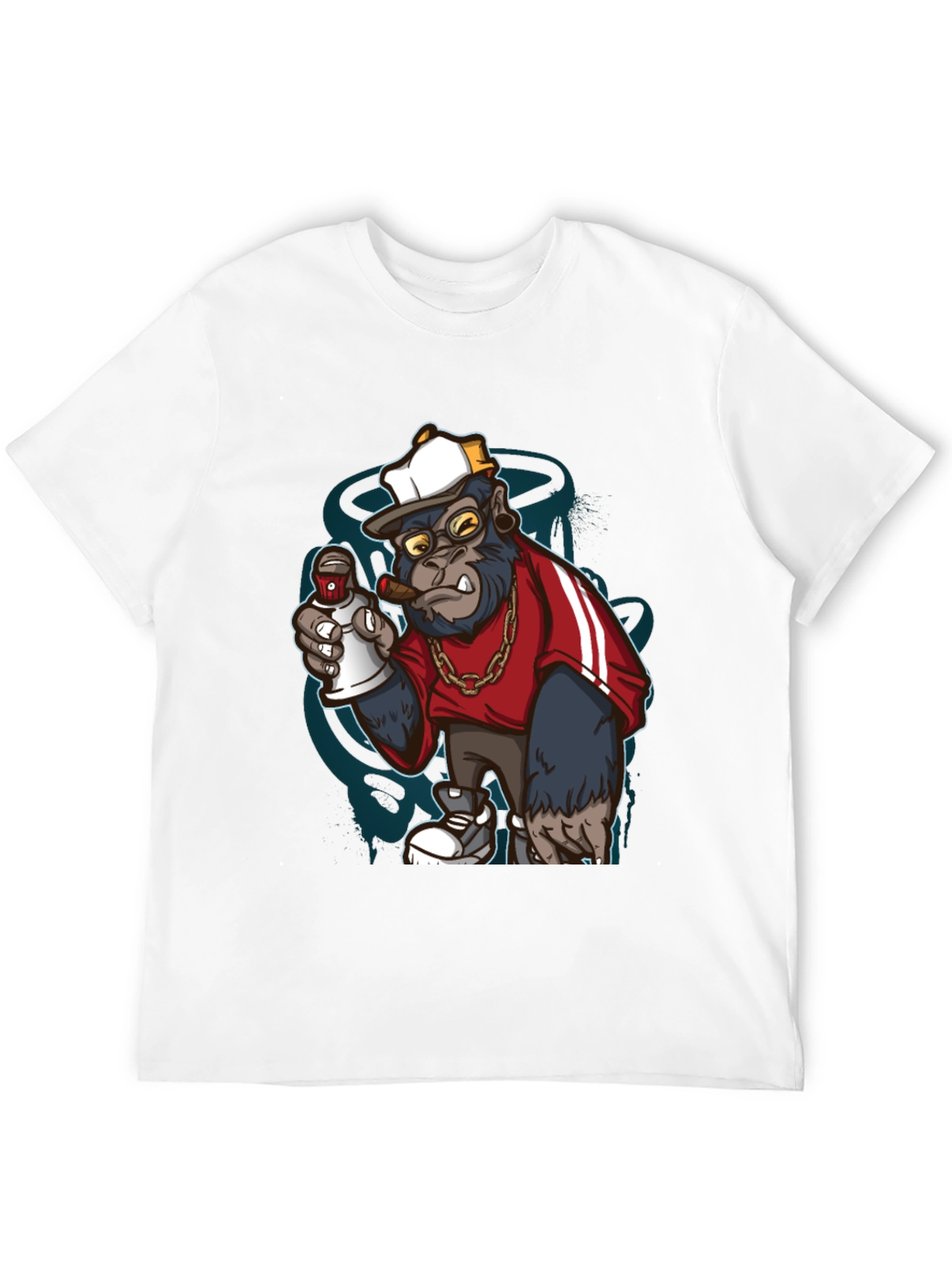 Black Graffiti Gorilla Graphic T-Shirt - Urban Streetwear view 12