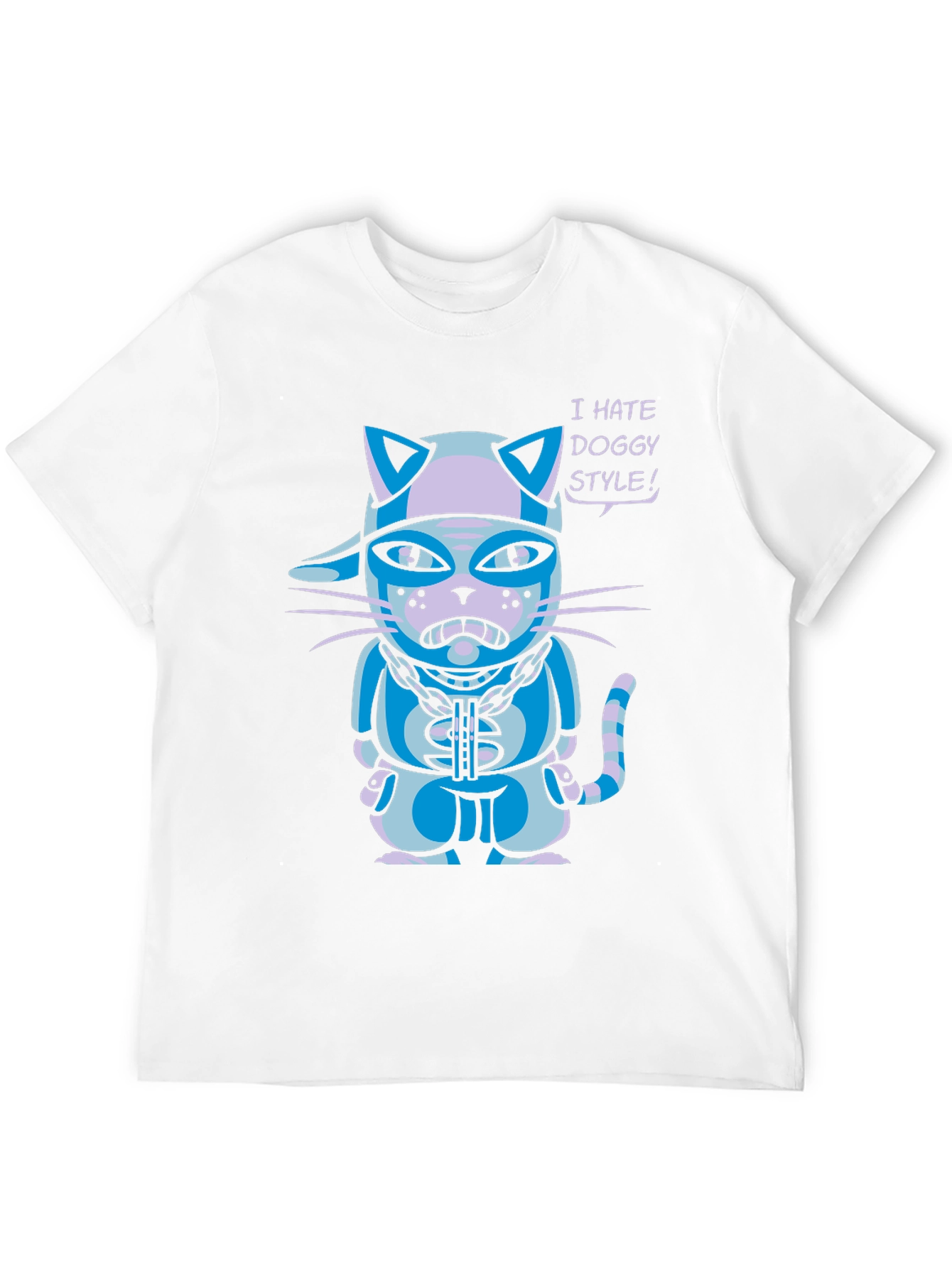 Black I Hate Doggy Style T-Shirt view 12