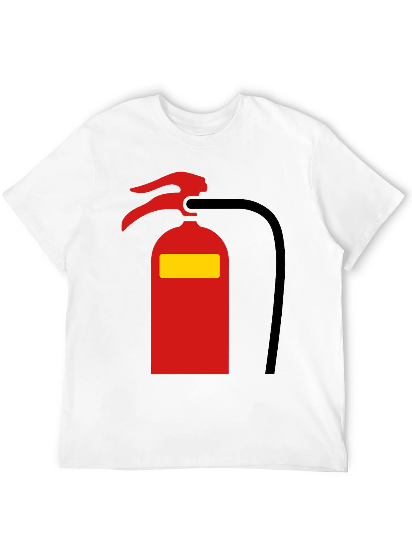 Black Fire Extinguisher Graphic Tee - Novelty T-Shirt view 12