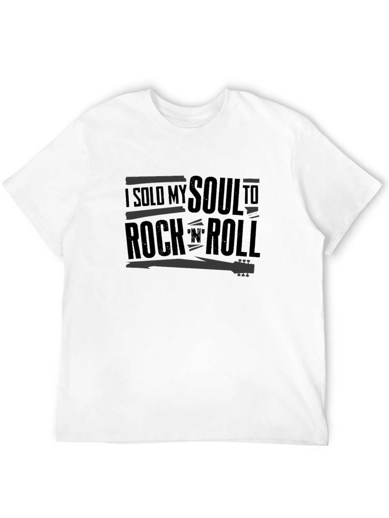 Black I Sold My Soul to Rock 'N' Roll Graphic Tee view 12