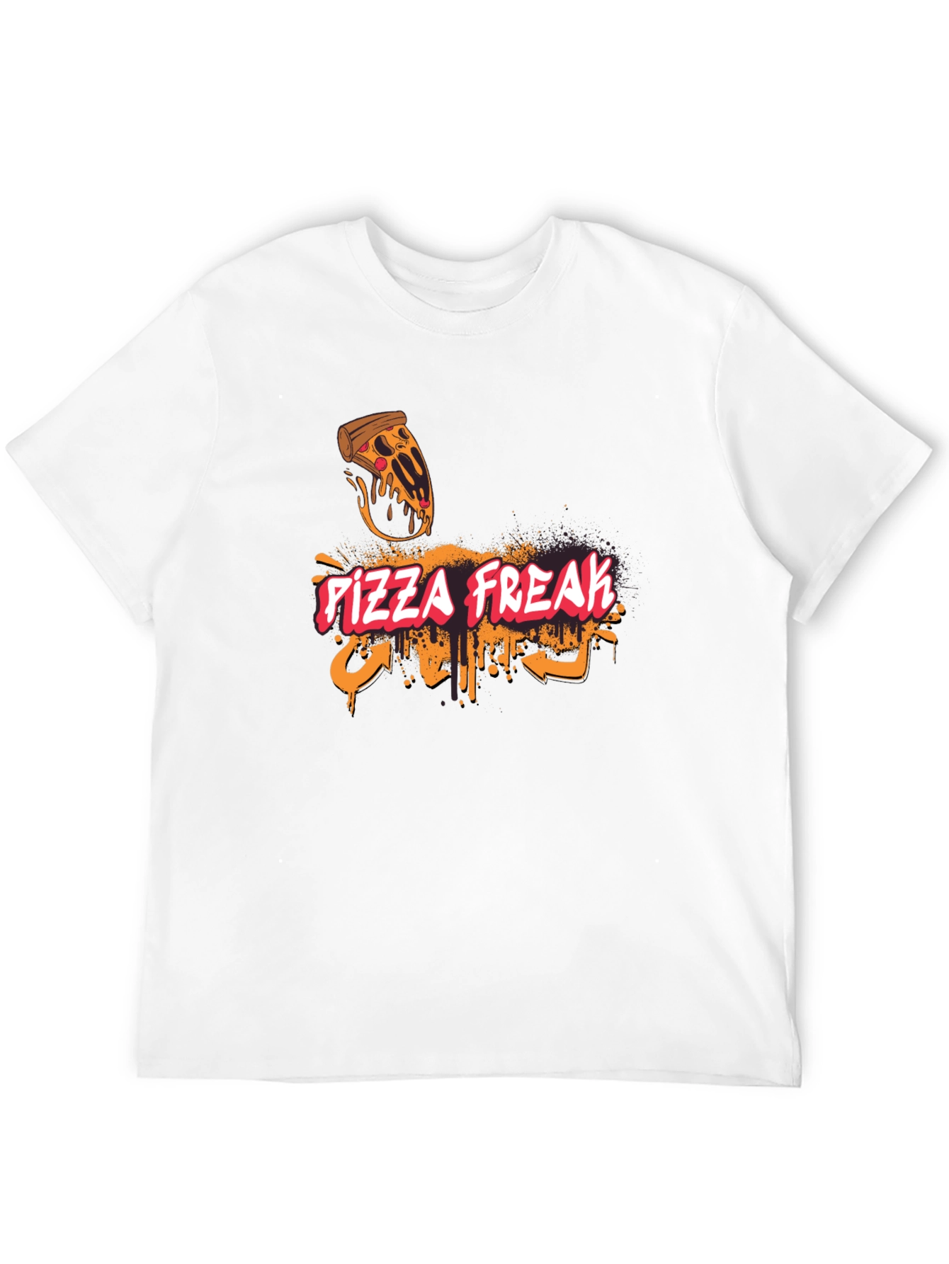 Black Pizza Freak Graphic T-Shirt - Unique Design view 12