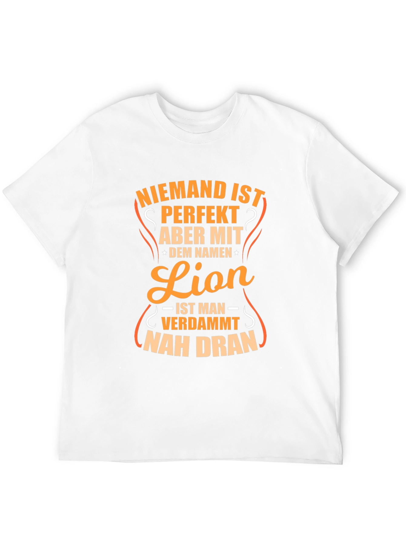 Black Lion Name T-Shirt - Niemand Ist Perfekt Shirt view 12
