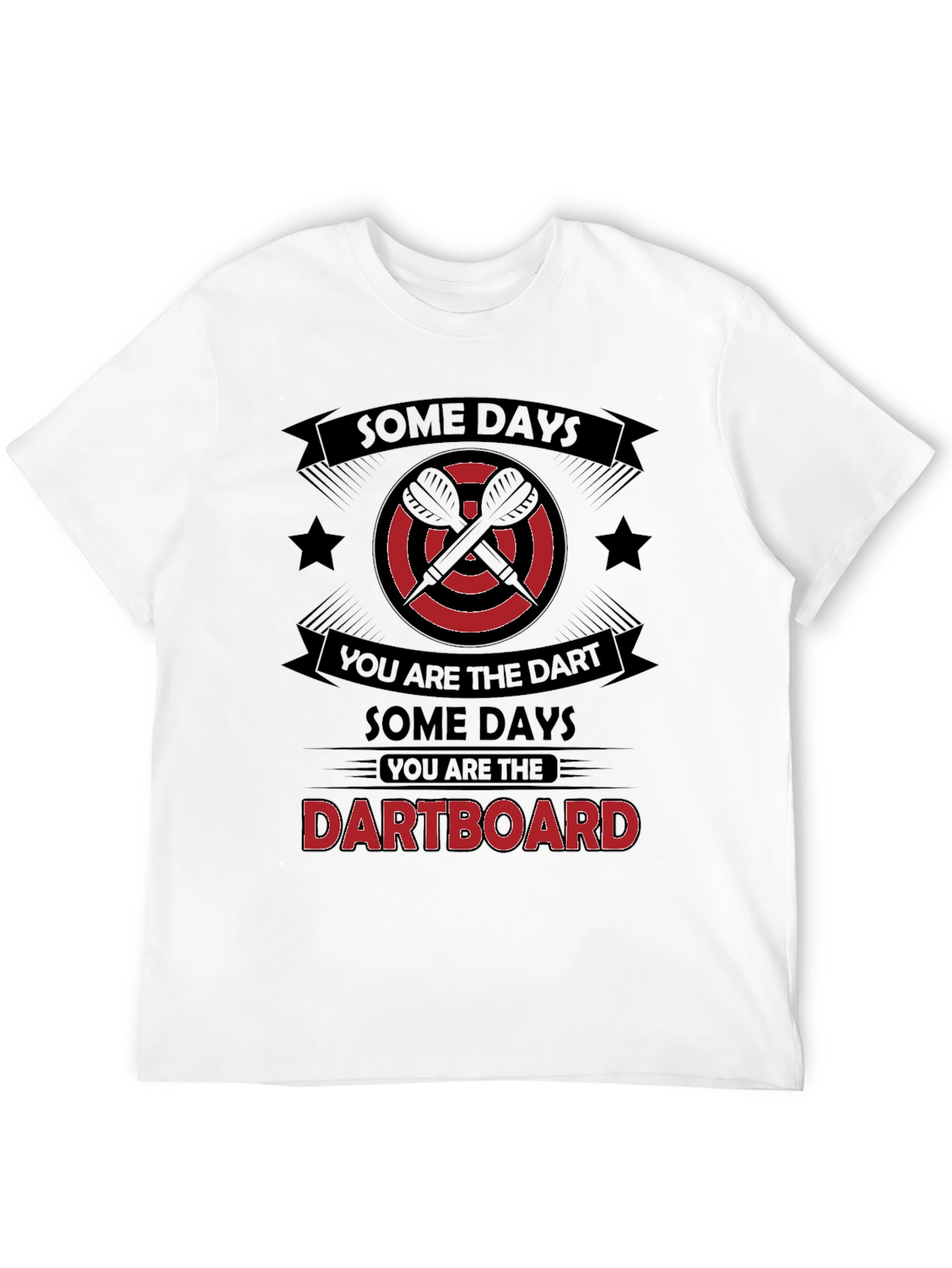 Black Dartboard Humor Graphic T-Shirt view 12