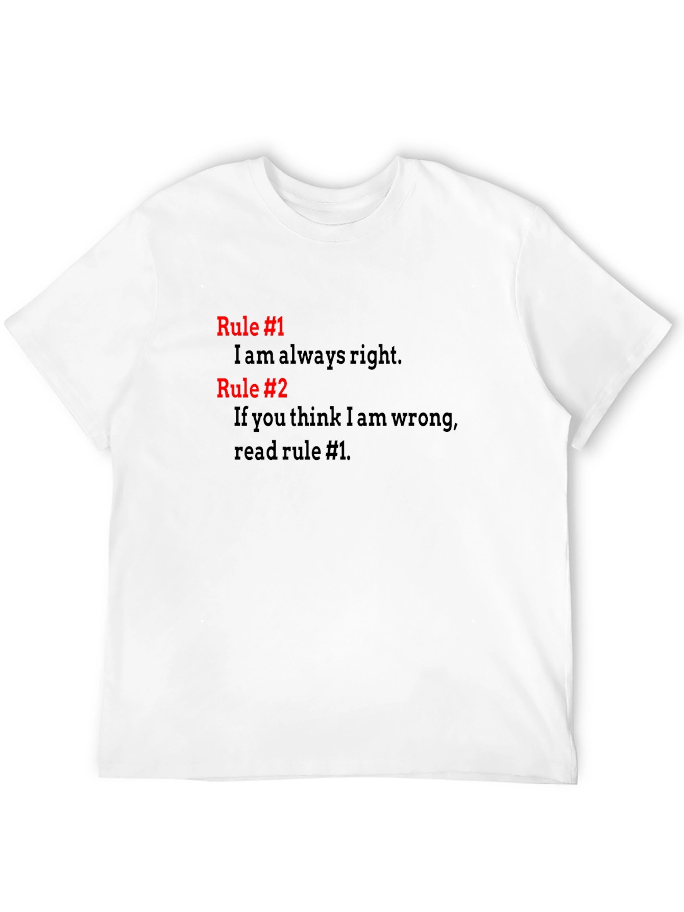 Black Always Right T-Shirt - Funny Rule #1 & #2 Tee view 12