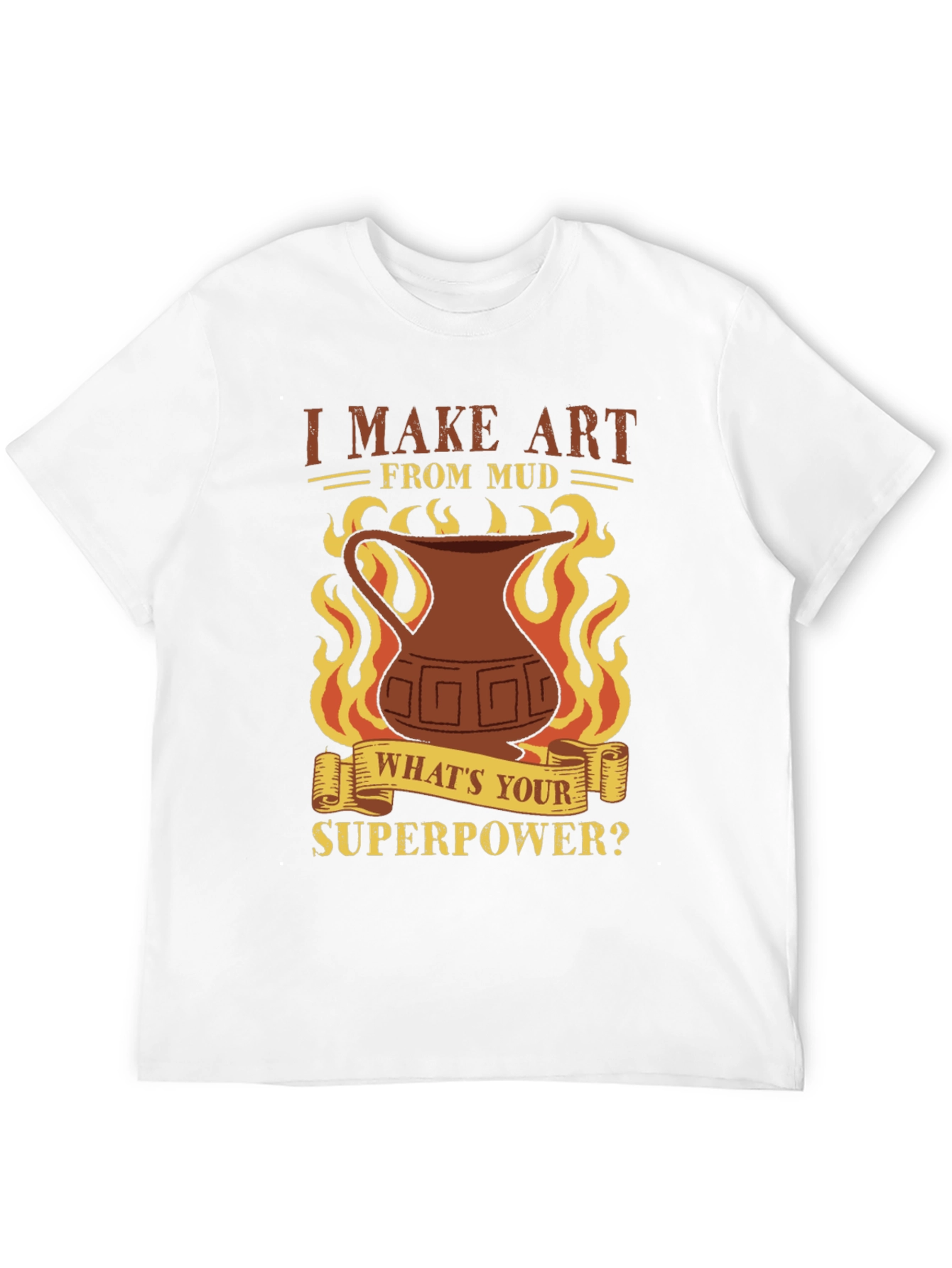 Black I Make Art From Mud T-Shirt - Pottery Lover view 12
