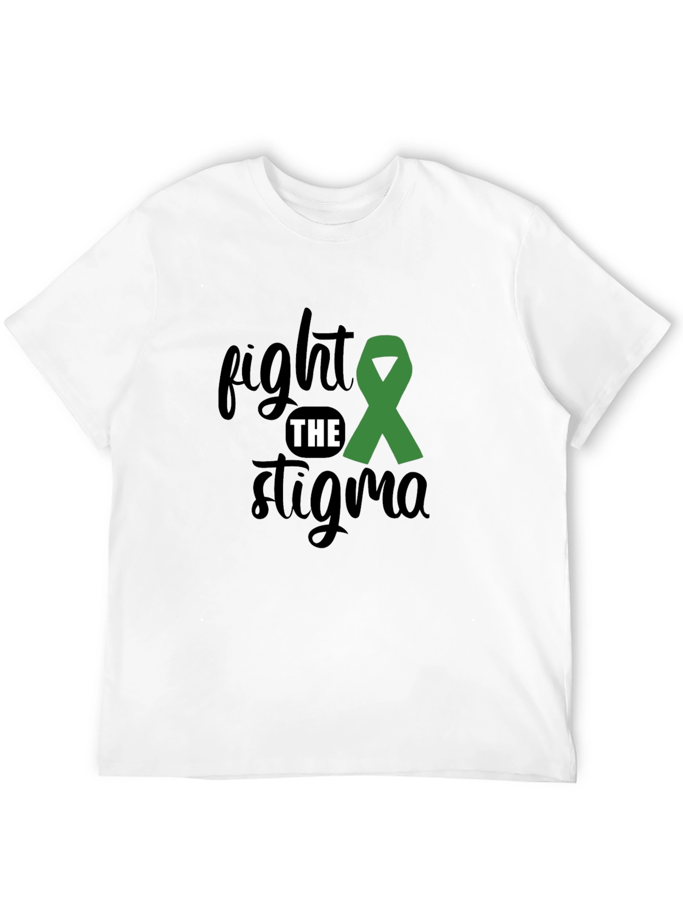 Black Fight the Stigma Awareness T-Shirt view 12