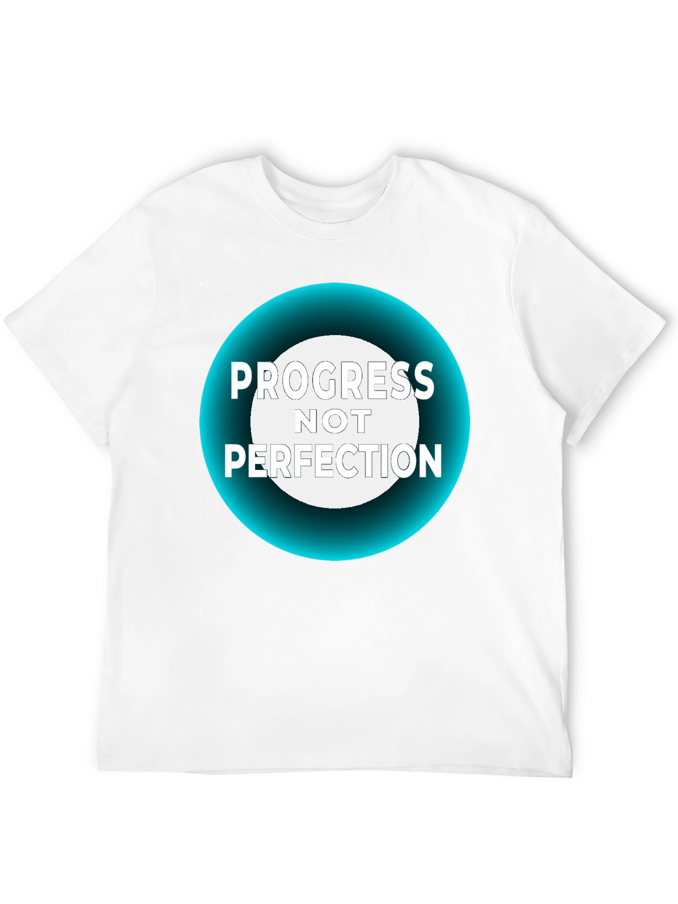 Black Progress Not Perfection Black T-Shirt view 12
