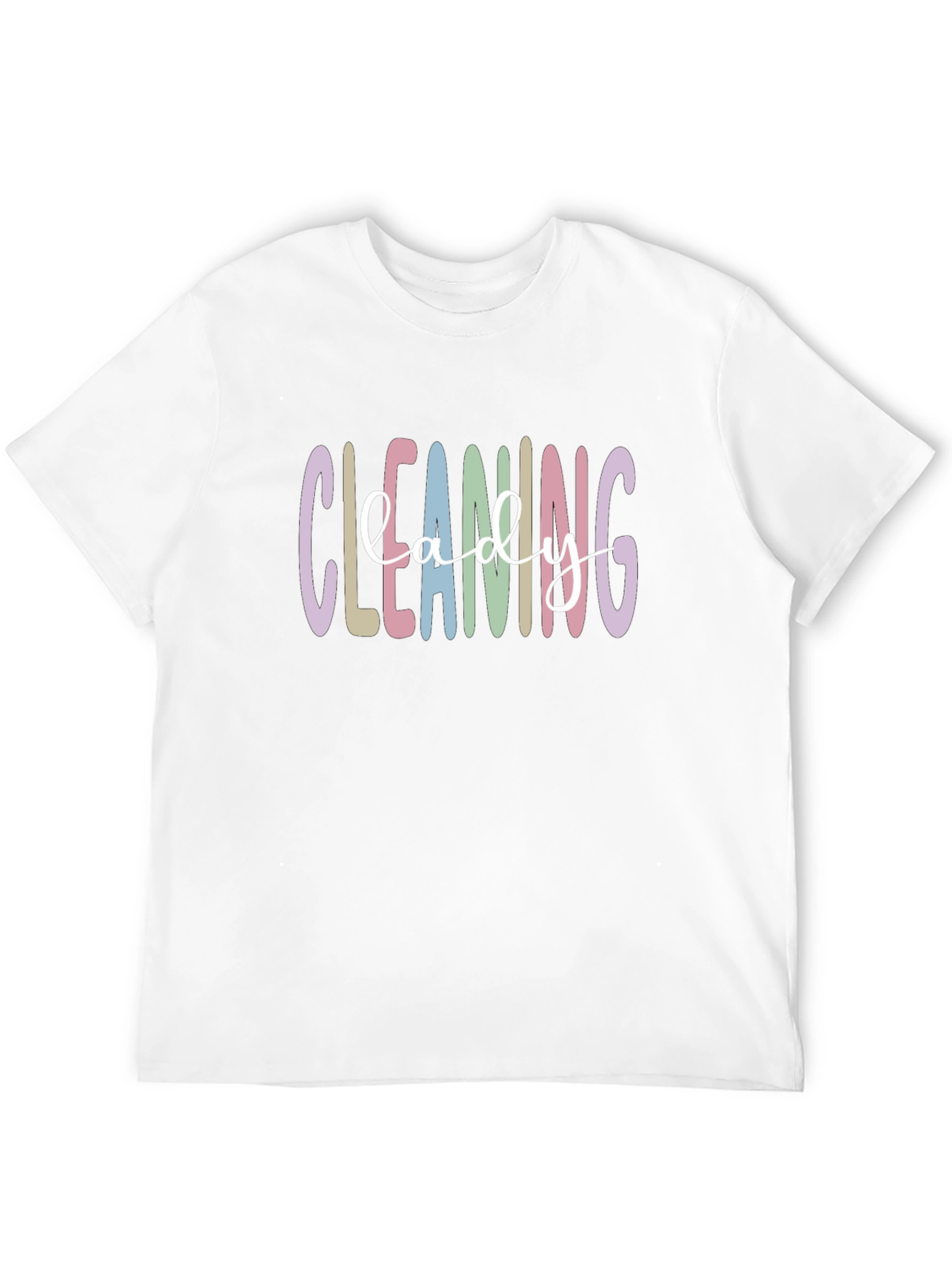 Black Cleaning Lady T-Shirt - Cute Pastel Design view 12