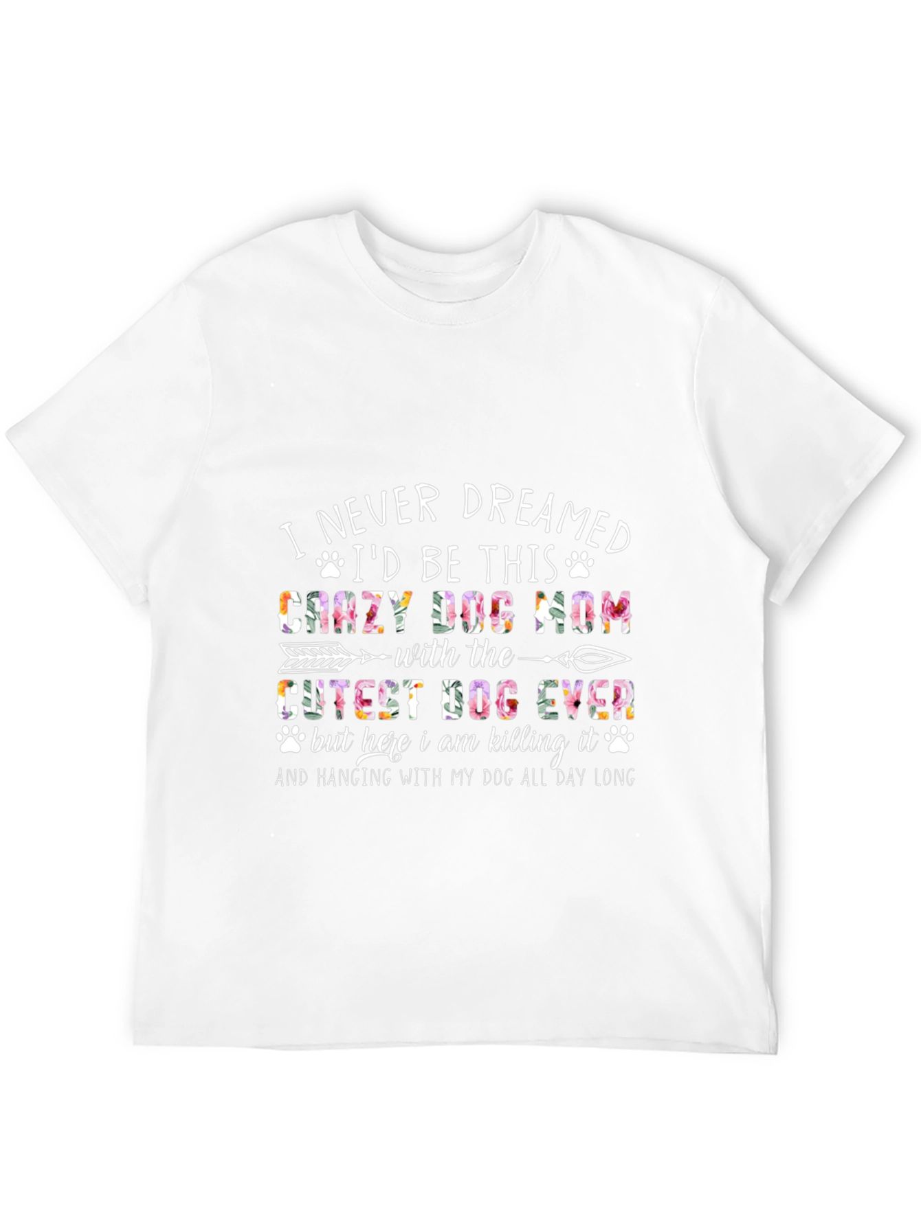 Black Crazy Dog Mom T-Shirt - Cute Pet Lover Apparel view 12