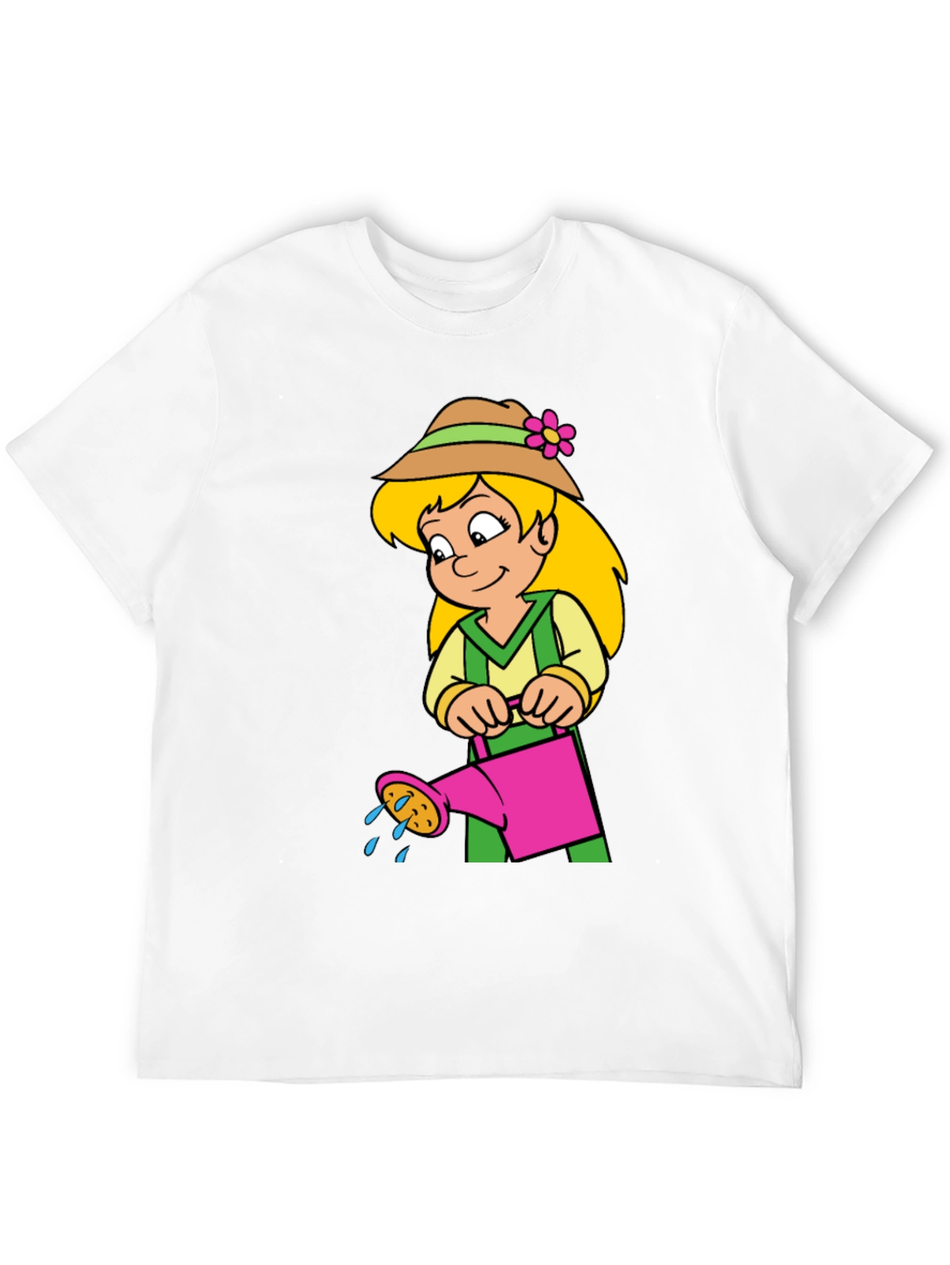 Black Gardener Girl Cartoon T-Shirt view 12