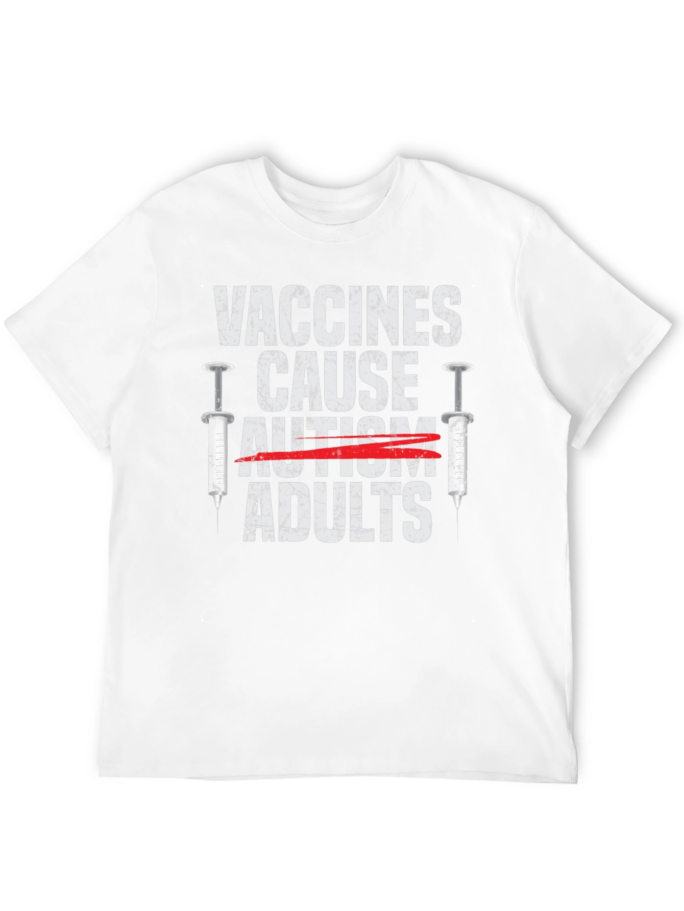 Black Vaccines Cause Adults Graphic T-Shirt view 12