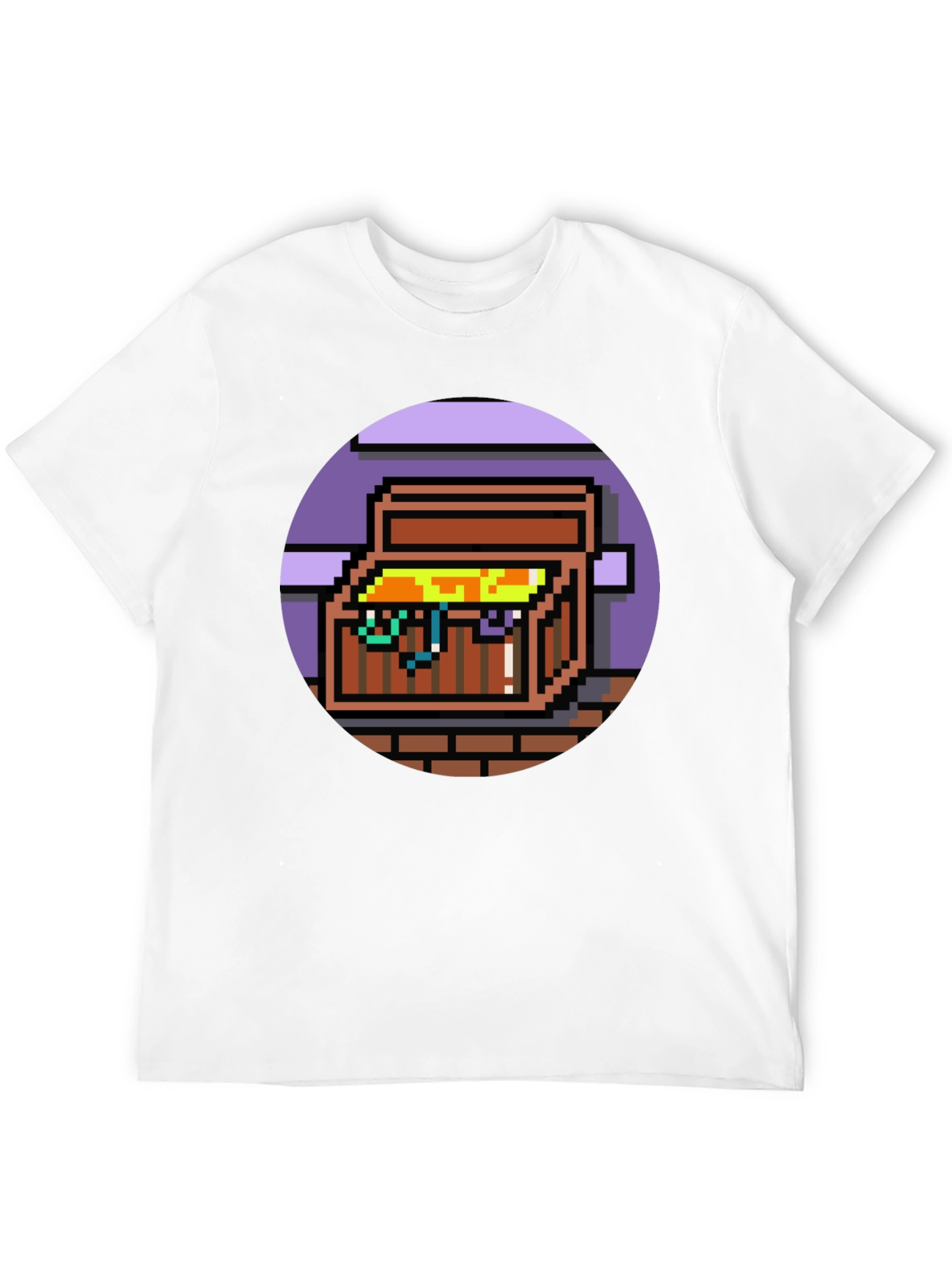 Black Pixelated Treasure Chest Graphic Tee view 12
