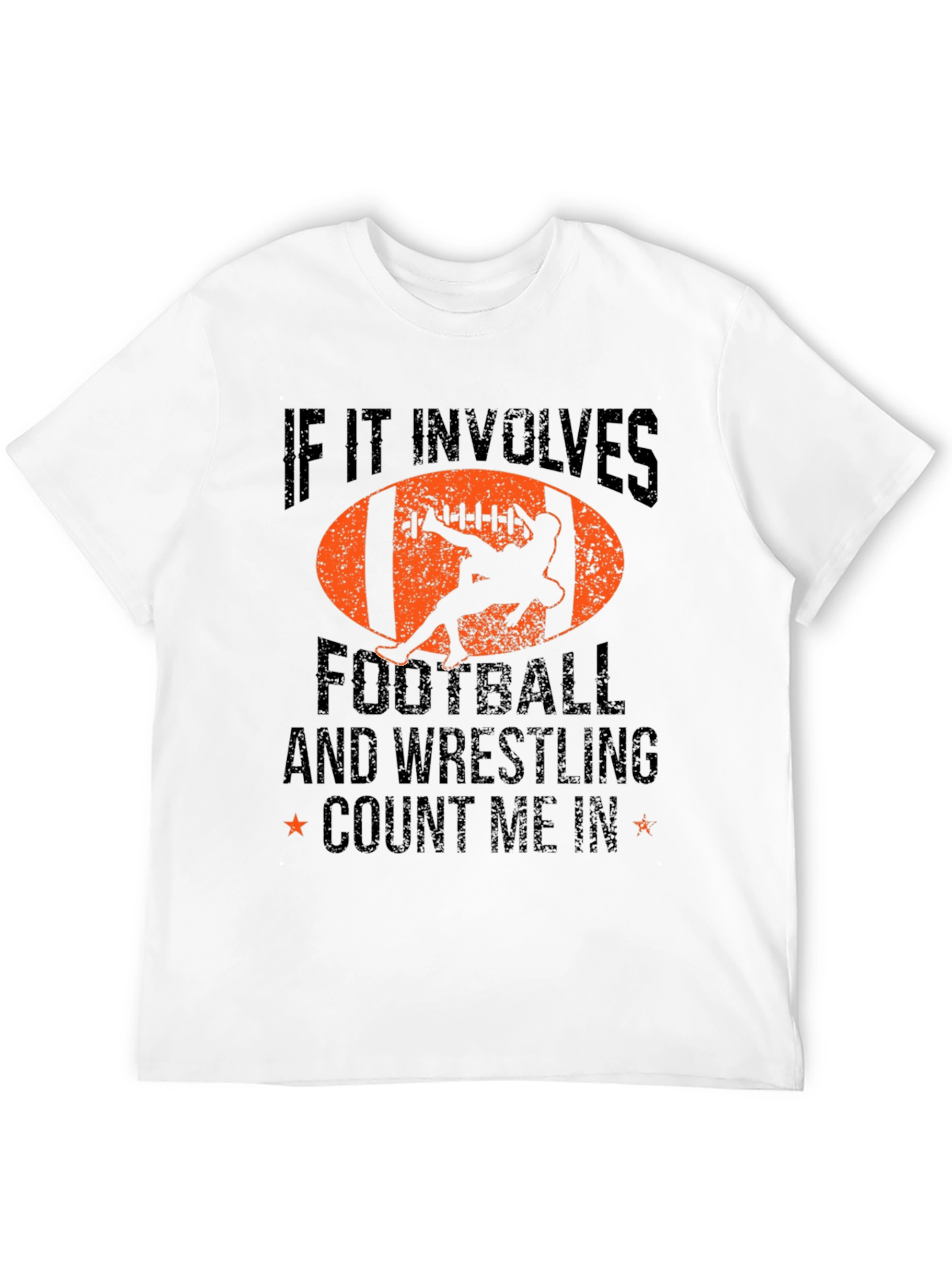 Black Football & Wrestling Graphic Tee view 12