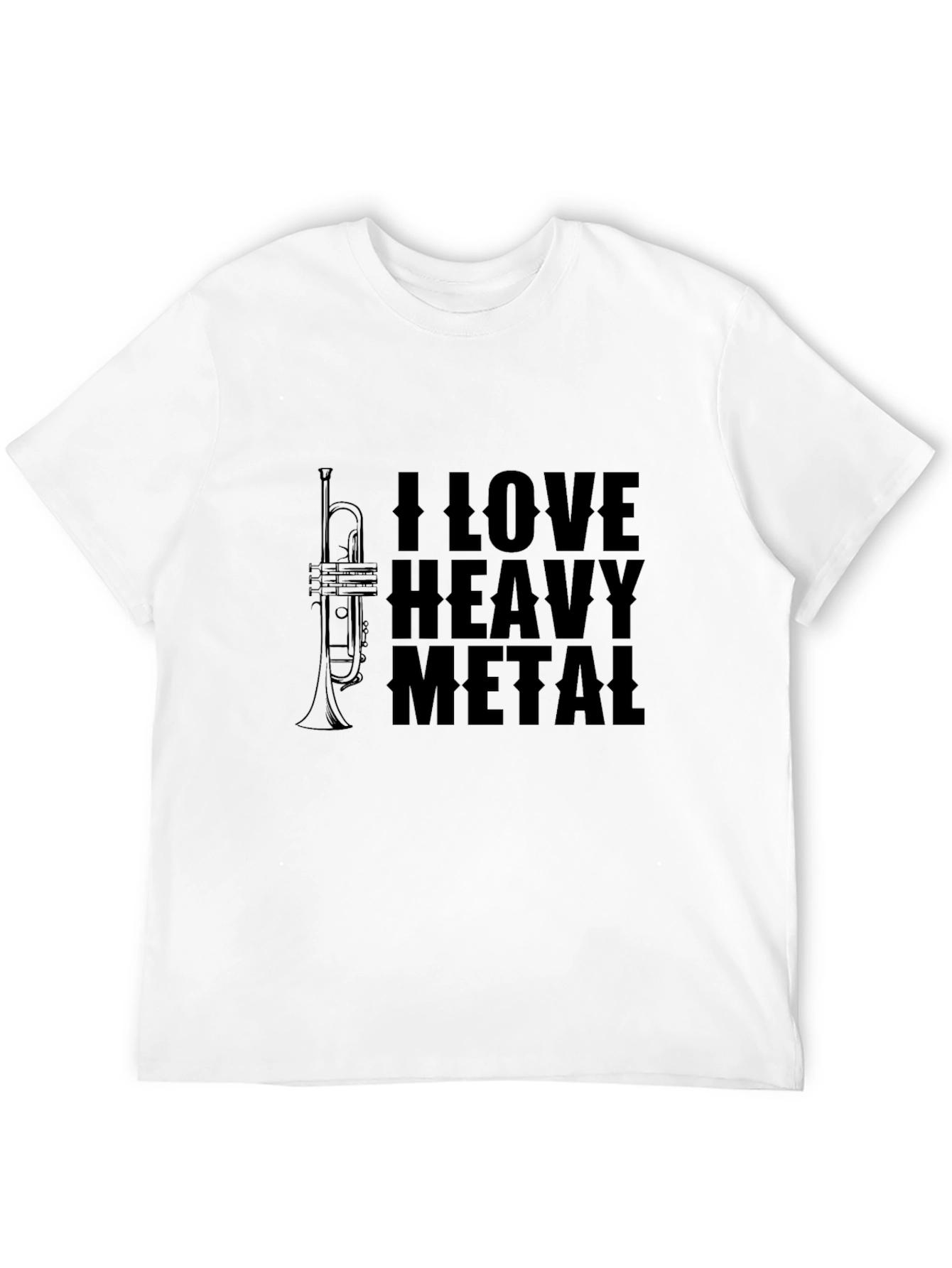 Black I Love Heavy Metal T-Shirt - Black Graphic Tee view 12