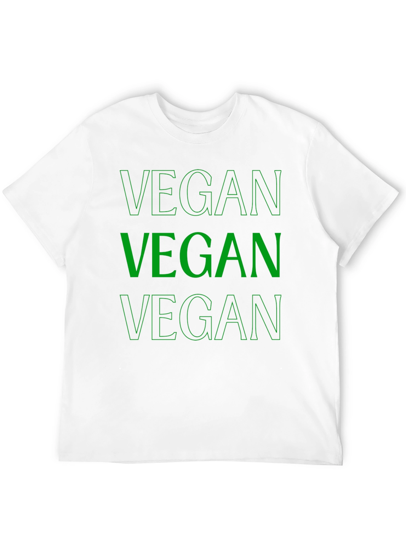Black Vegan T-Shirt - Bold Green Lettering view 12