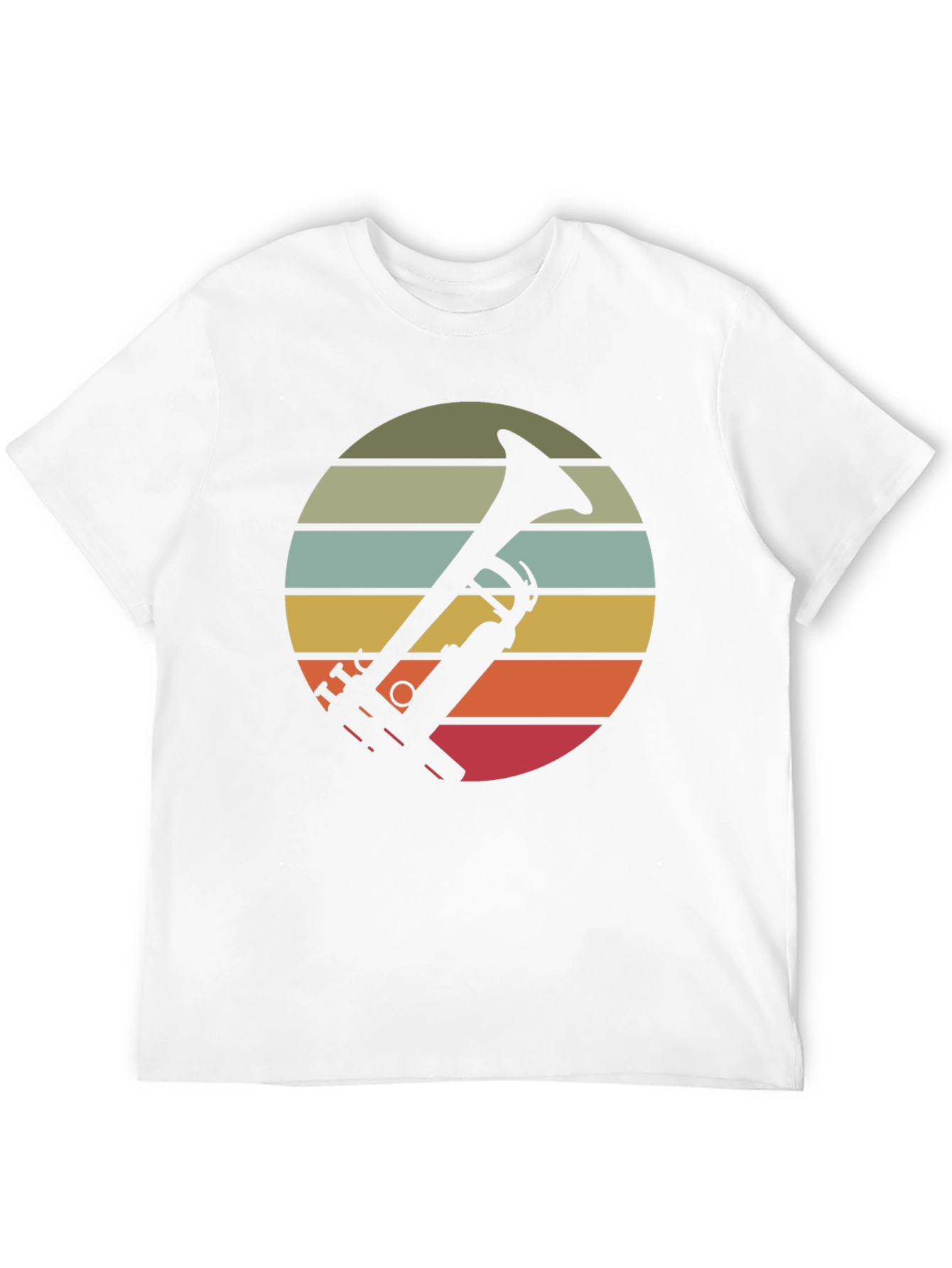 Black Vintage Trumpet Sunset Graphic Tee view 12