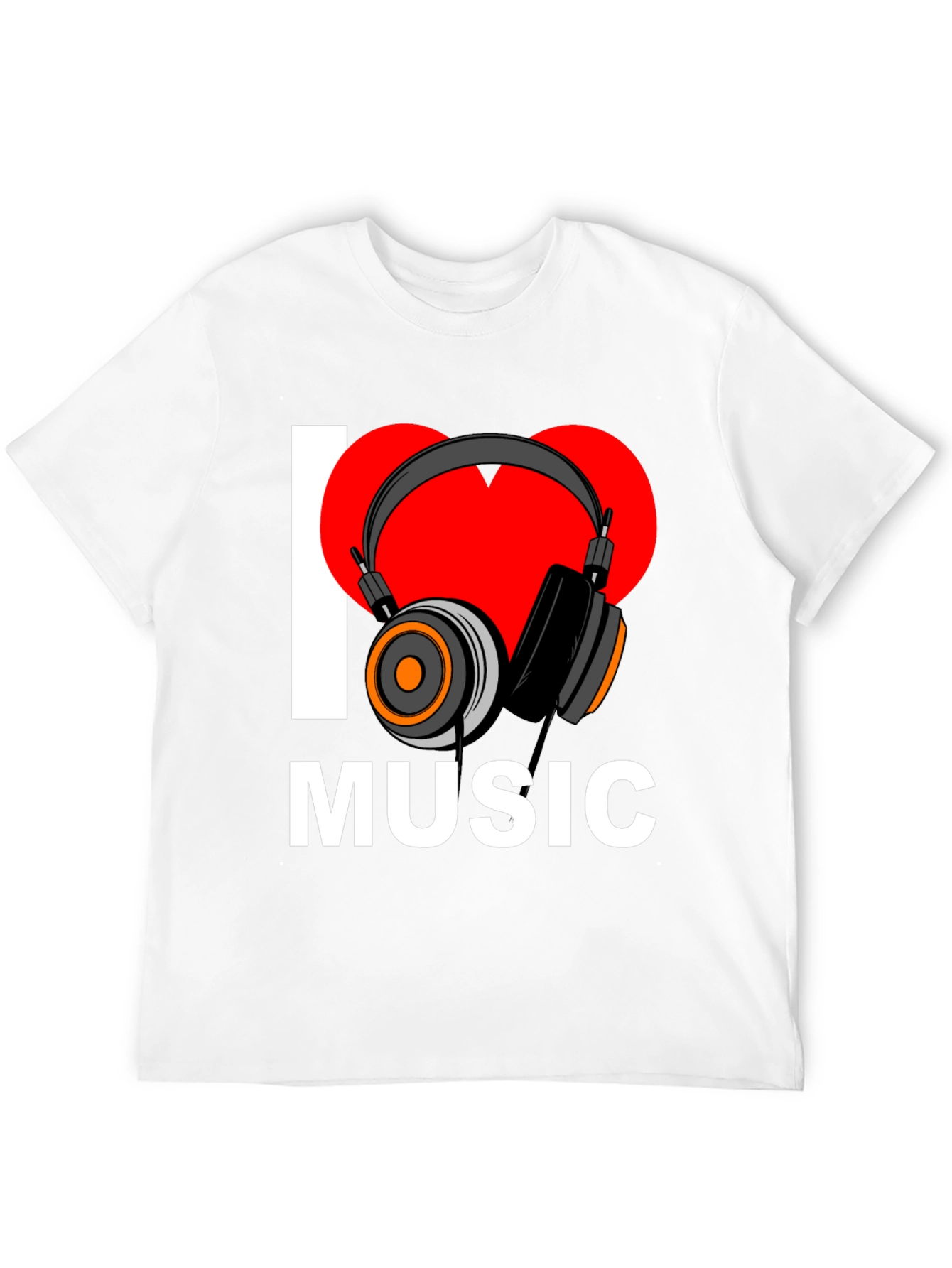 Black I Heart Music Graphic T-Shirt - Black view 12