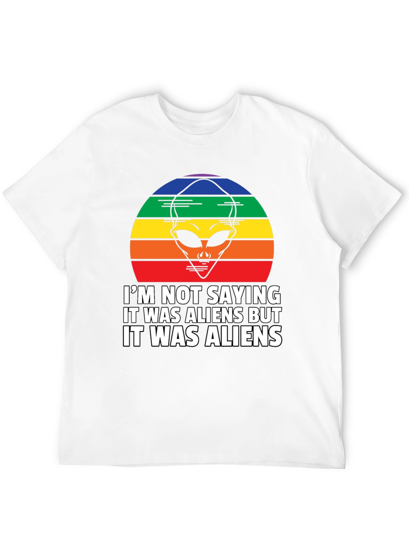 Black Retro Alien Graphic T-Shirt: I'm Not Saying... But Aliens! view 12