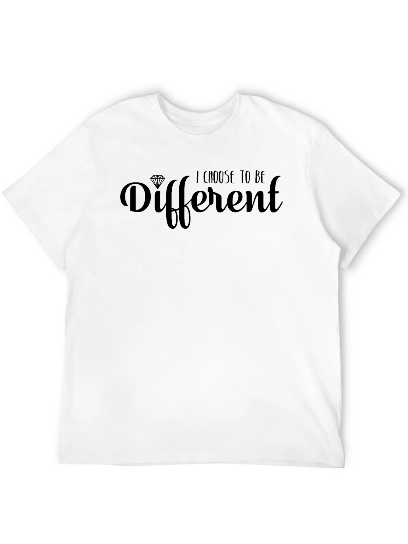 Black I Choose To Be Different Graphic T-Shirt view 12