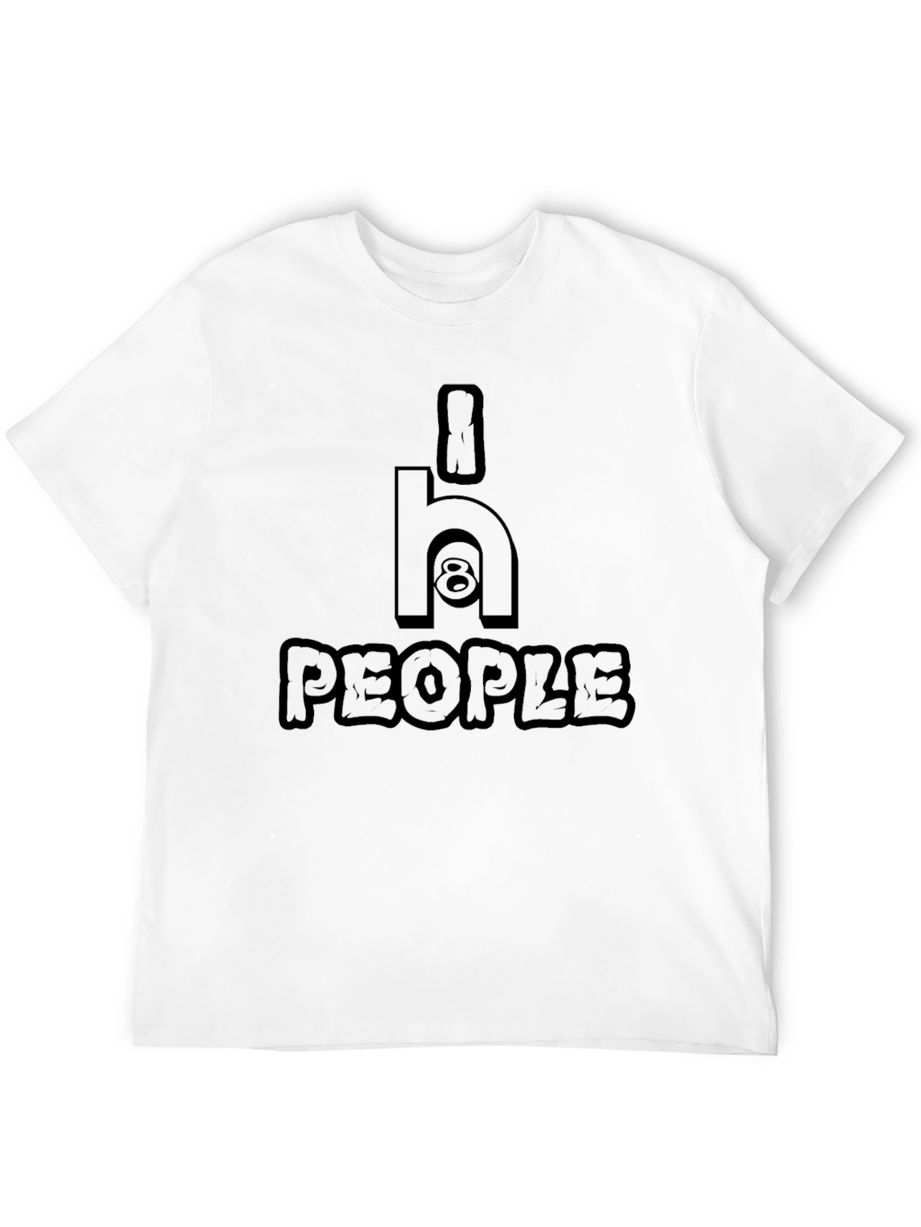 Black i8 H People Graphic T-Shirt view 12