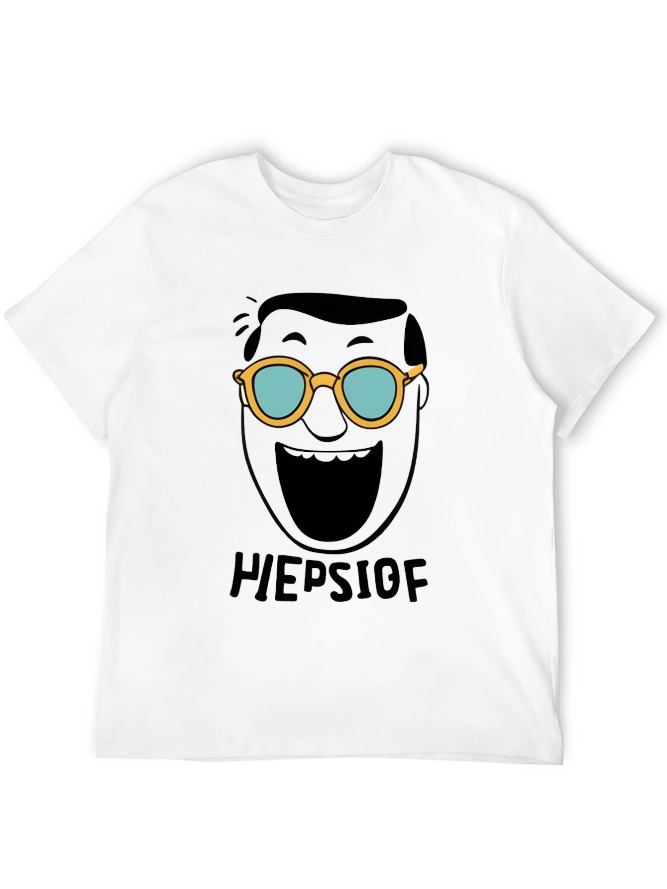 Black Heepslof Tee: Bold Graphic Print Black T-Shirt view 12