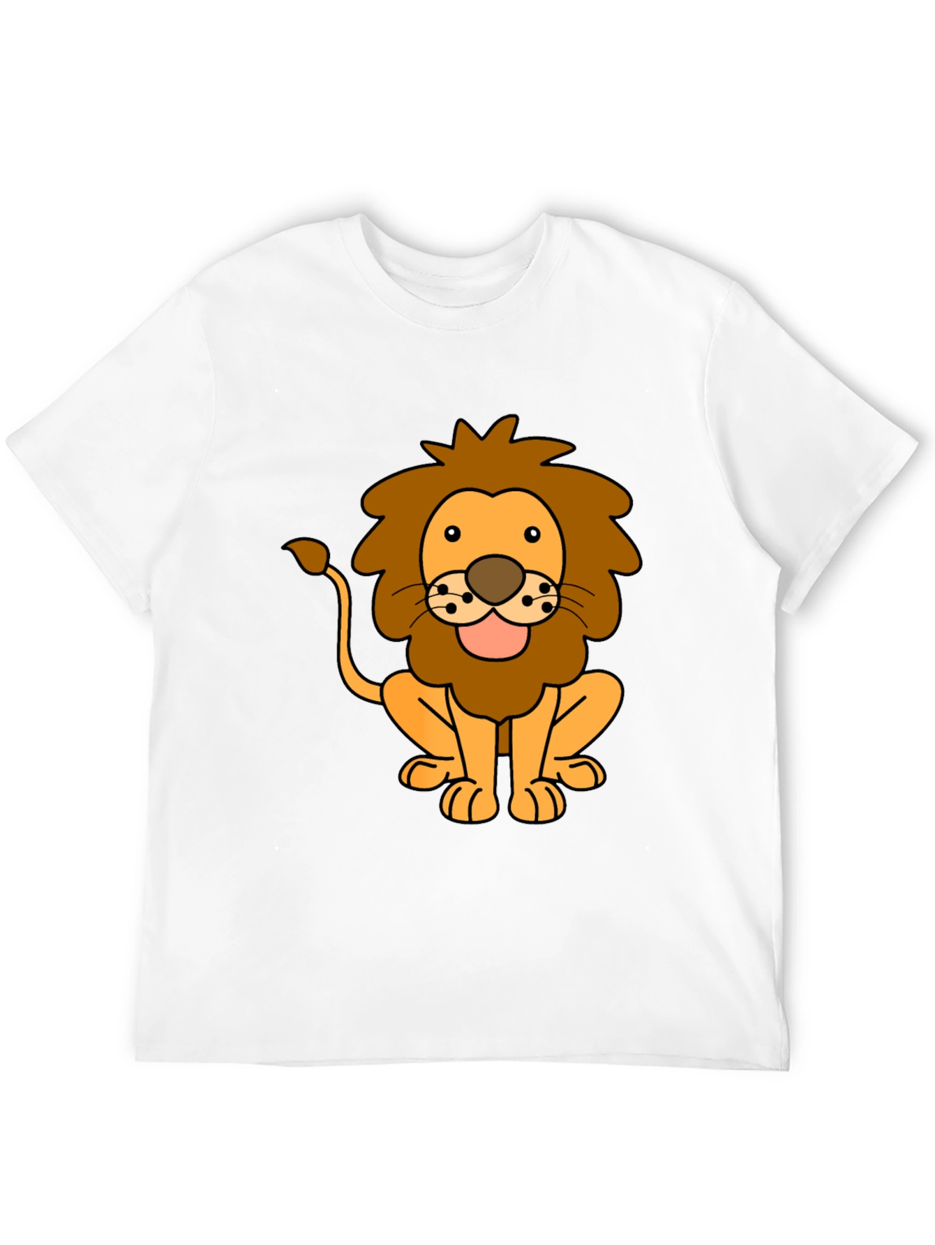 Black Lion Cartoon Black T-Shirt view 12
