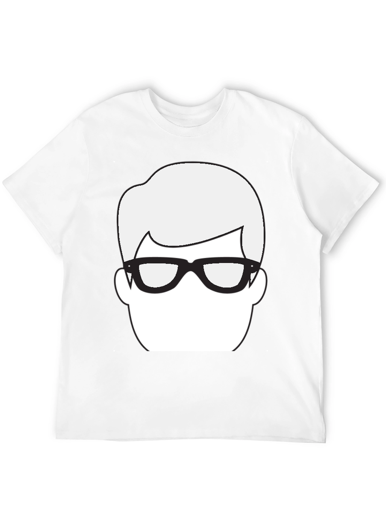 Black Retro Geek Tee: Iconic Face Graphic T-Shirt view 12